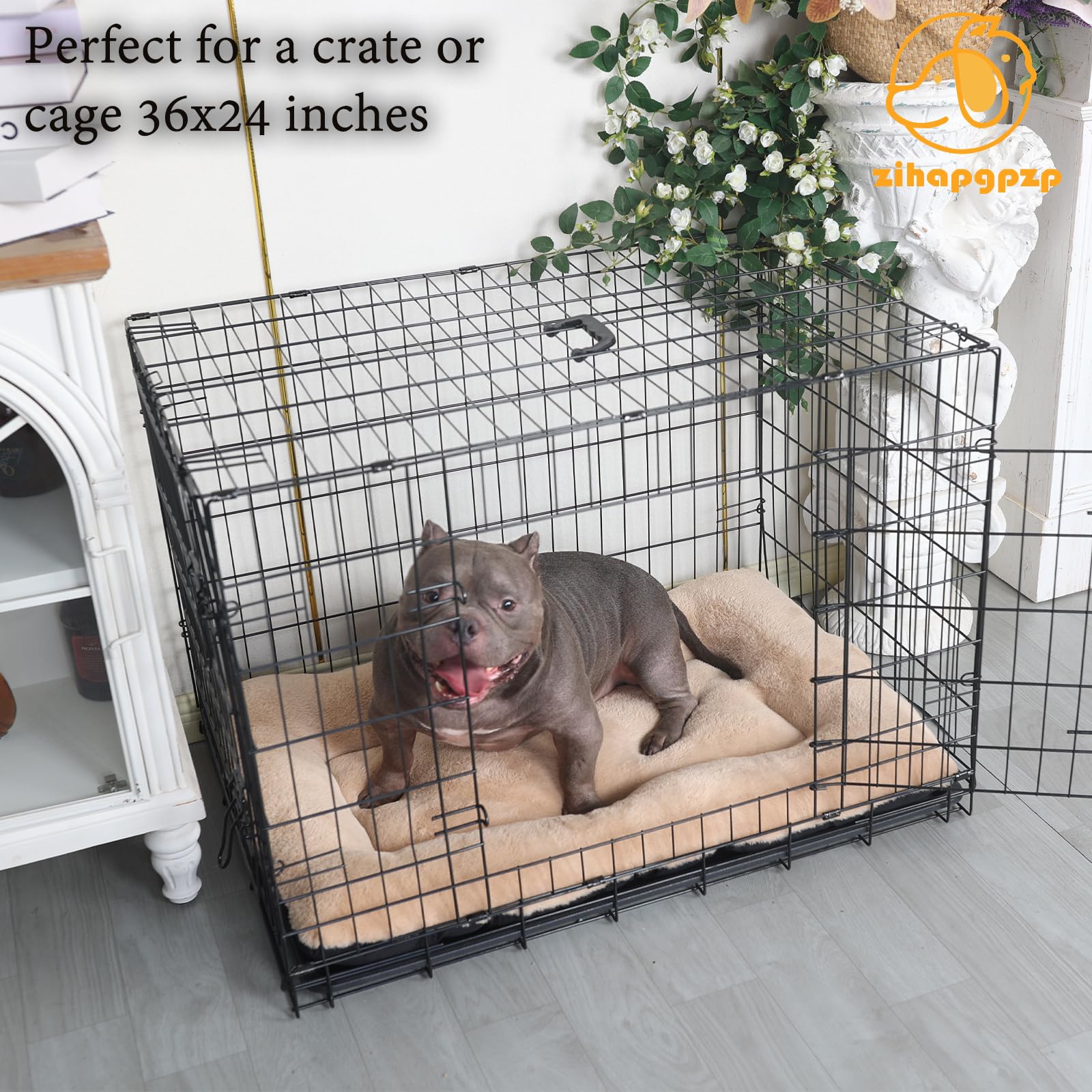 36 Inch Dog Crate Bed Pad For Medium/Large Sized,Washable Dog Bed For Crate Fits Dogs Up To 55 Lbs,Ultra Soft Pet Kennel Mattres