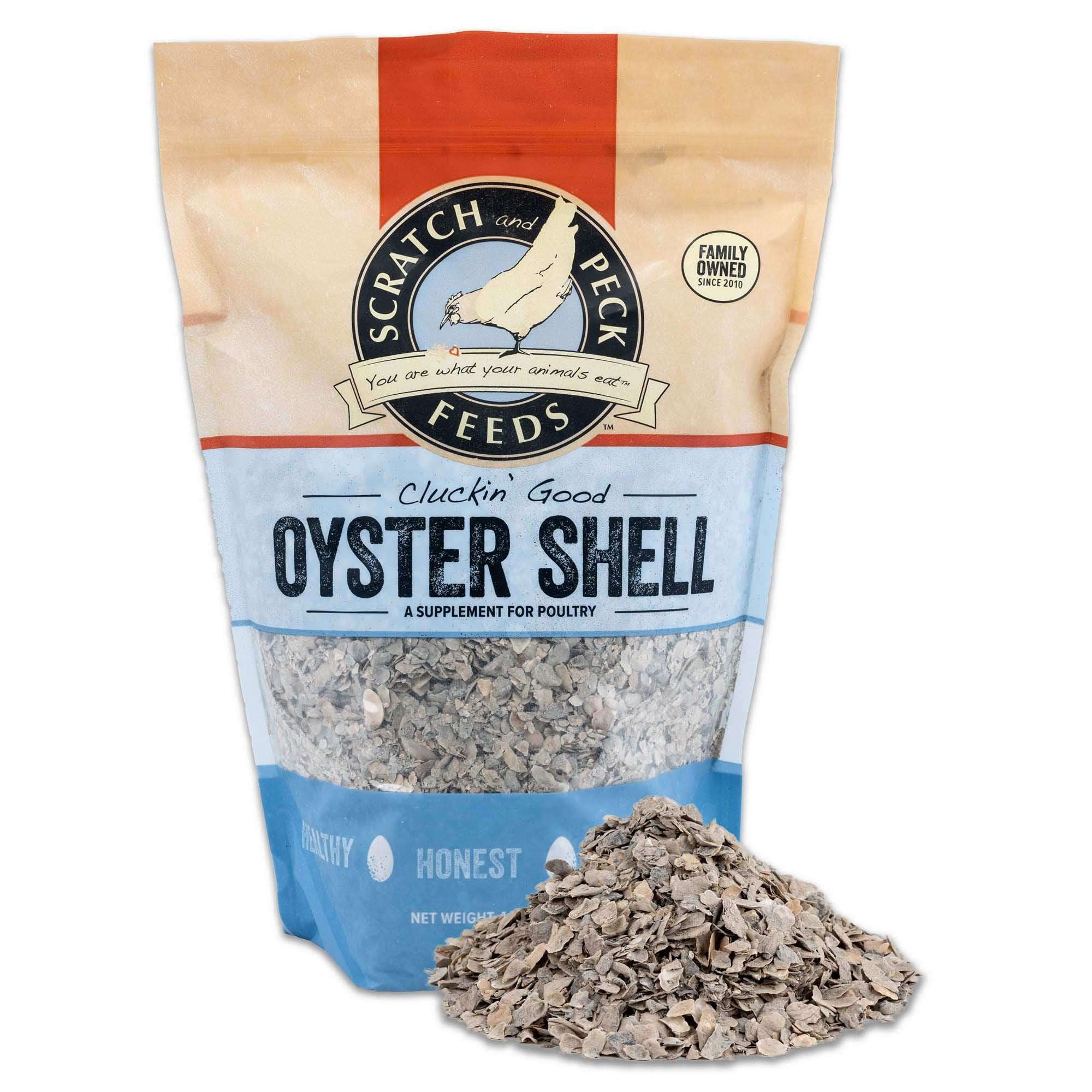 Scratch and Peck Feeds Cluckin Good Oyster Shell Supplement for Chickens and Ducks - 4-lbs - 9300-04