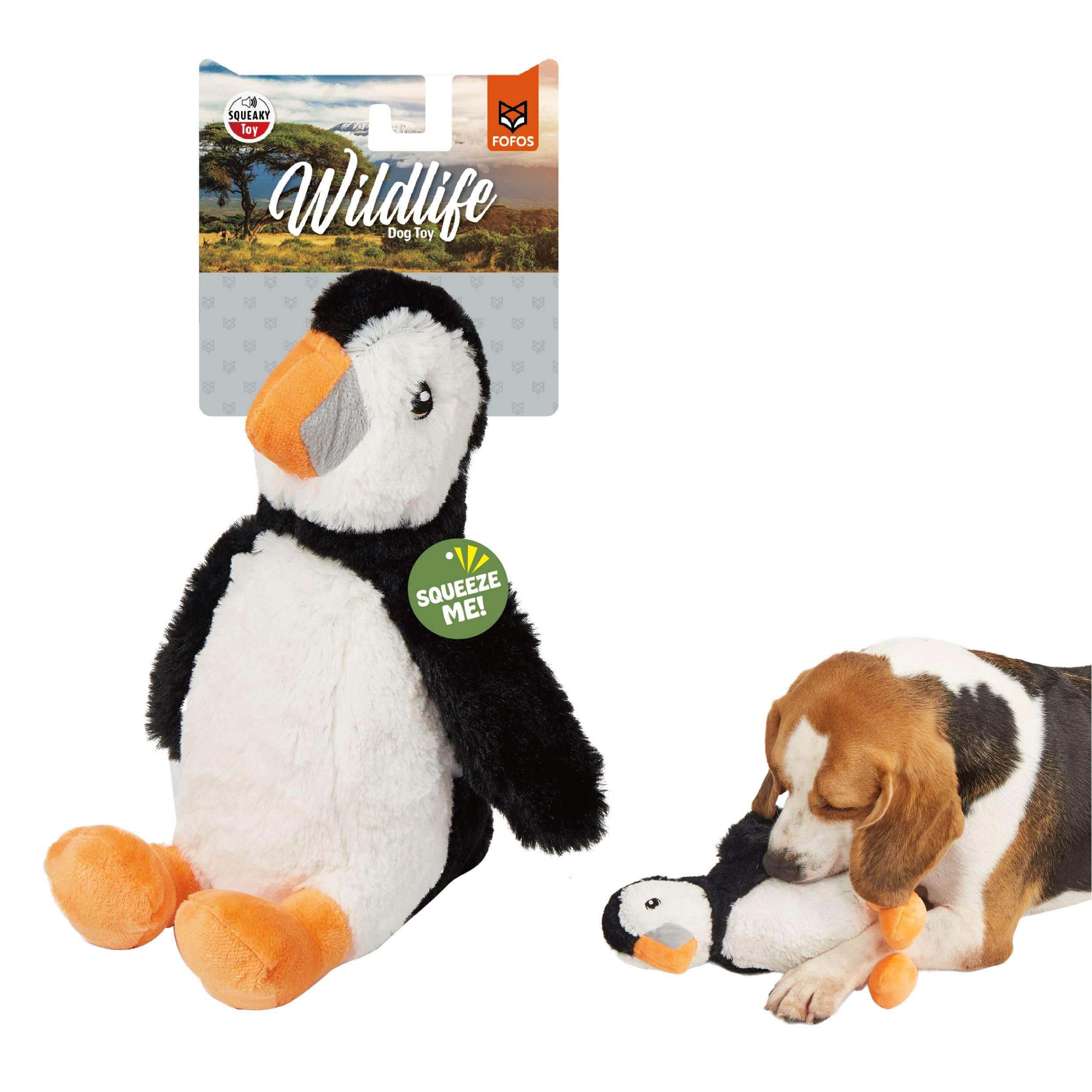 Barkbutler X Fofos Wildlife Penguin Plush  Soft & Squeaky Toys For Dogs, Dog Toys For XSmall To Medium Dogs (020Kgs)  Black 