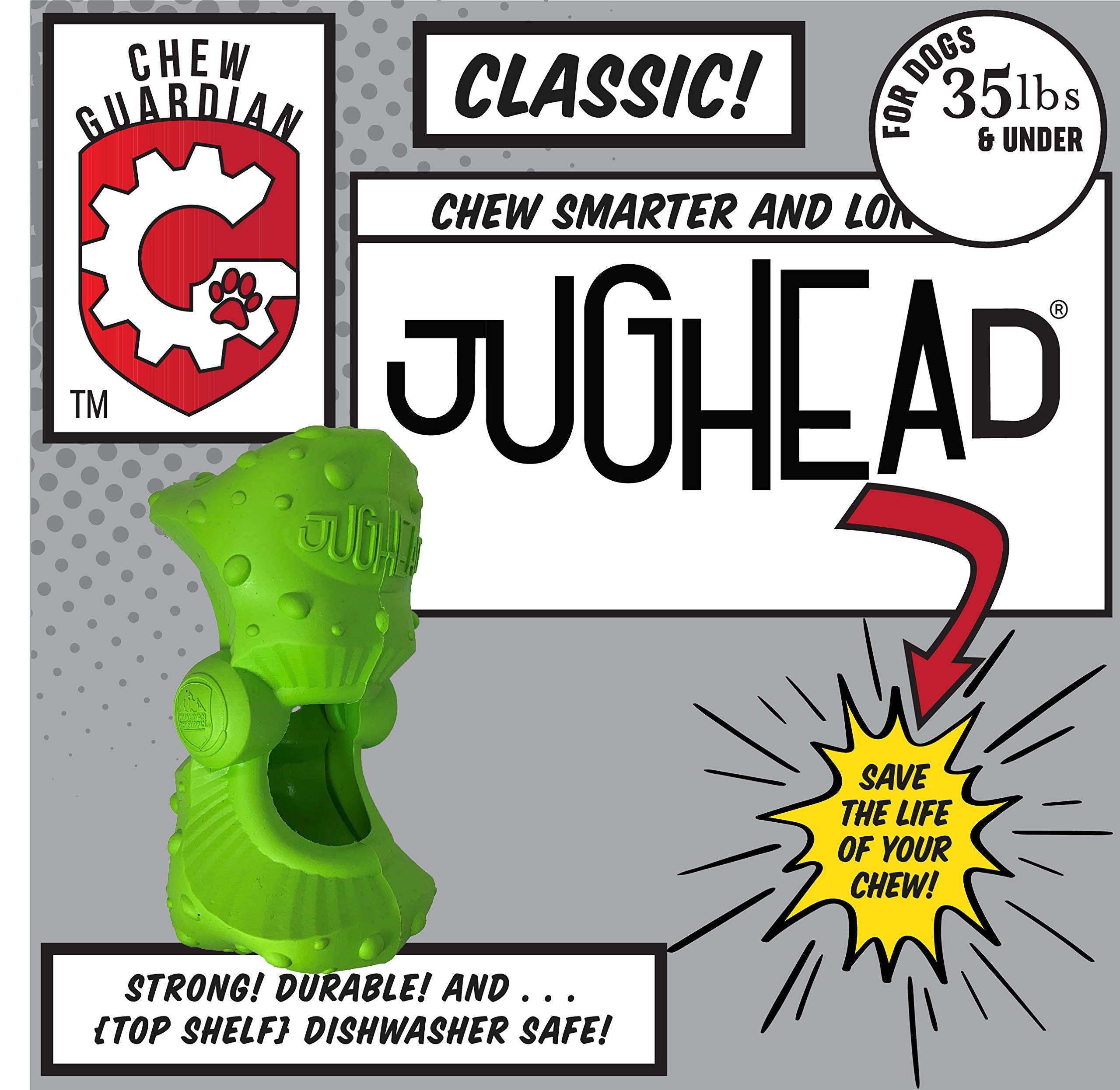 Himalayan Dog Chew Jughead Small Dog Chew Holder, Secures Chews For Dogs, Chew Smarter And Longer, Stimulate Your Dog, Holds Yak Chews, 1 Dog Toy