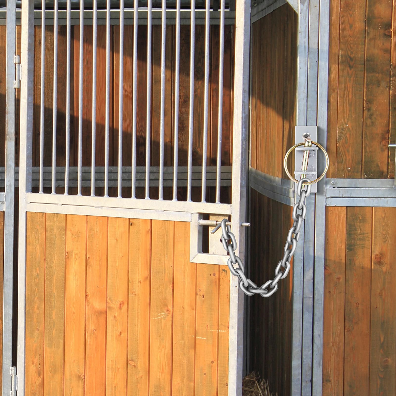 Otoolling 8 Pcs Water Bucket Hooks for Horses with Pin Heavy Duty Wall Mounted Horse Feed Bucket Hangers Holders Metal for Horse