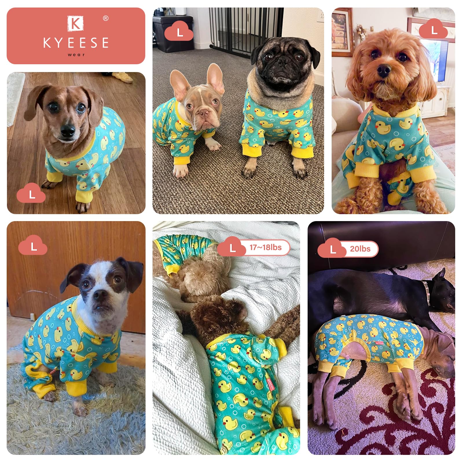 Kyeese Dog Pajamas Soft Outfit Velvet Pjs Comfy Clothes For Dogs Boy Girl Stretchy Pet Jammies Onesie Small Dog Pajamas With Col
