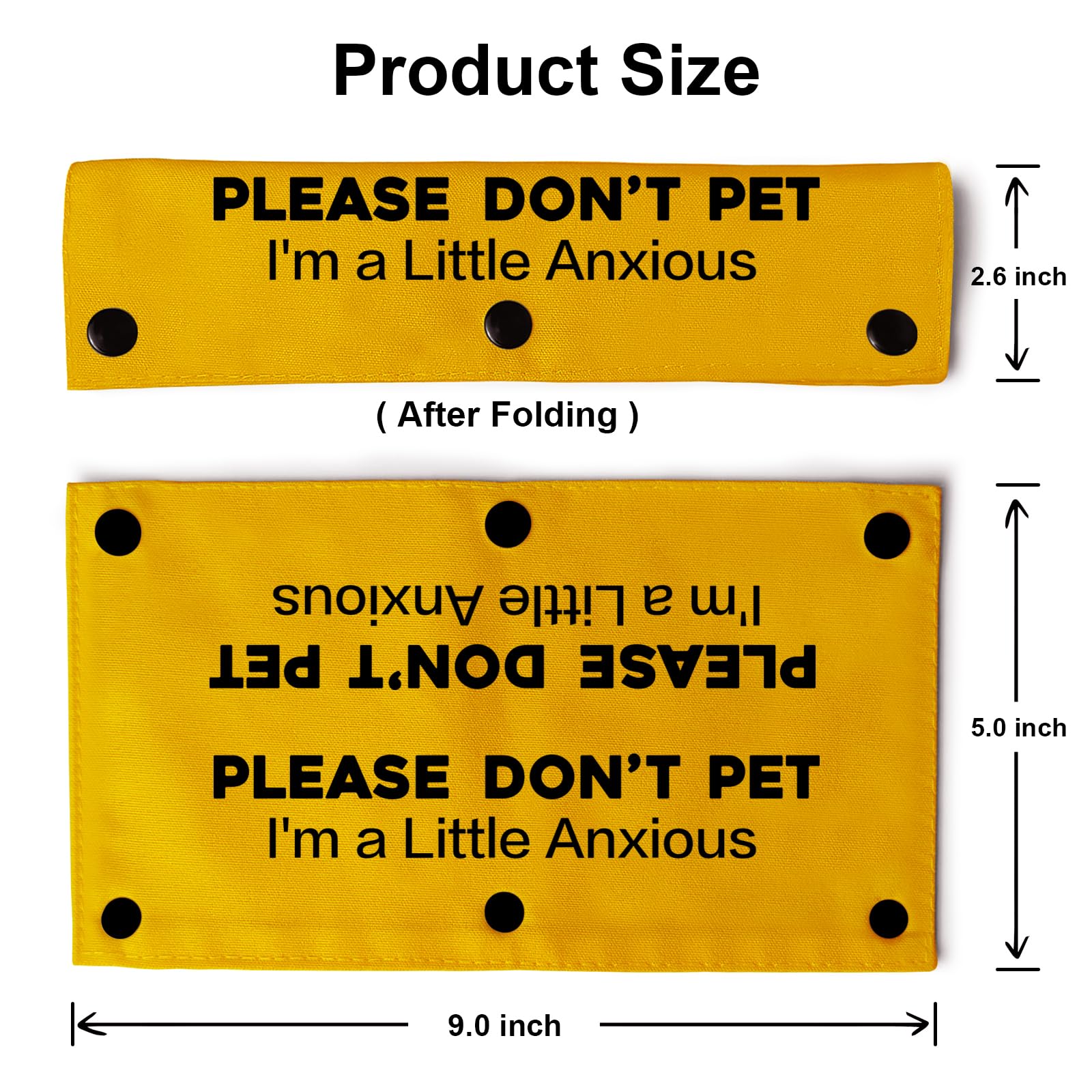 Yrovwenq Little Anxious Sleeve - Yellow Dog Leash Wrap Anxious Dogs With Please Don'T Pet - I'M Anxious Warning