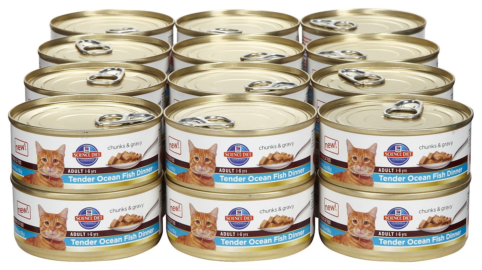 Hills Science Diet Adult 1-6, Adult 1-6 Premium Nutrition, Wet Cat Food, Ocean Fish Stew, 5.5 oz Can, Case of 24