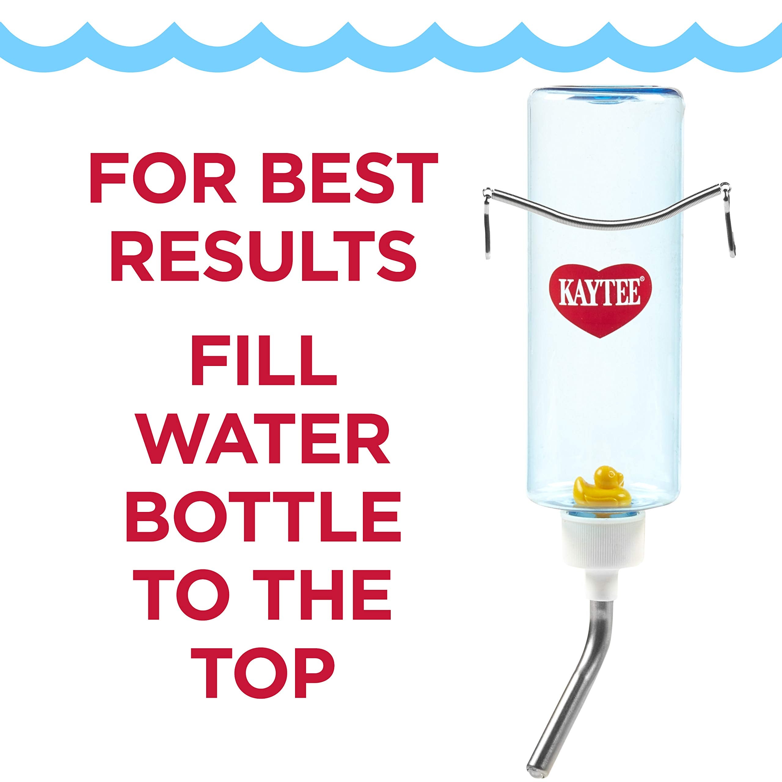 Kaytee Clear View Water Bottle For Pet Gerbils, Hamsters & Mice, 8 Oz