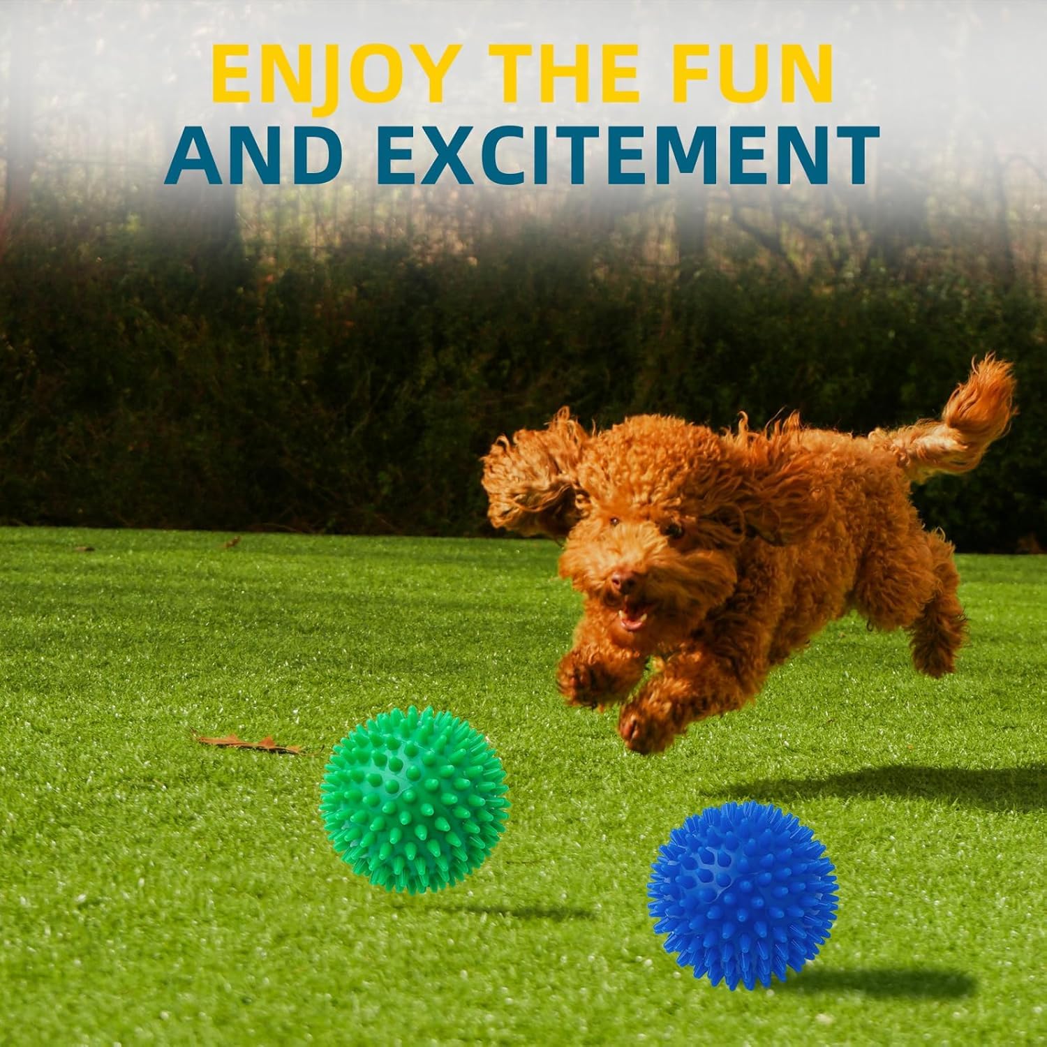 4.5    Durable Squeaky Dog Balls For Aggressive Chewers - Heavy-Duty Spike Ball Toys For Medium & Large Dogs, Perfect For Dental