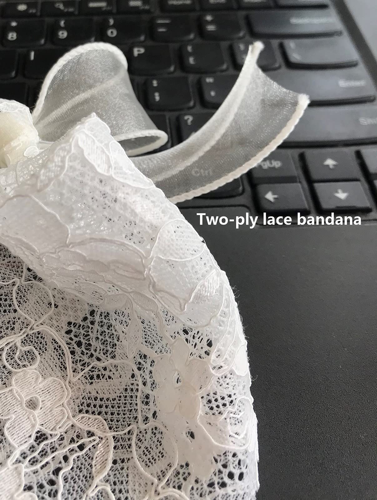 Eechicspace Princess Dog Wedding Bandana White Lace Scarf For Small Medium To Extra Large Dogs