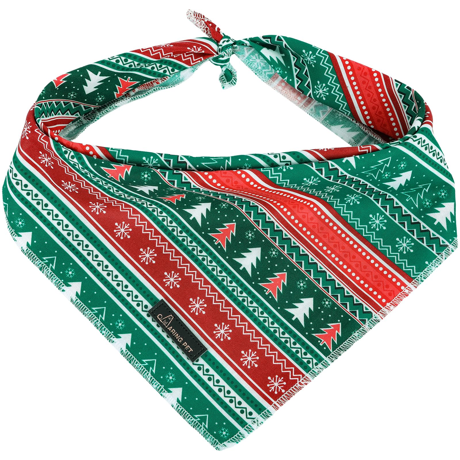 Aring Pet Christmas Bandana - Cute Cotton Dog & Cat Scarves, Soft Comfortable Triangle Bibs For Small To Large Pets