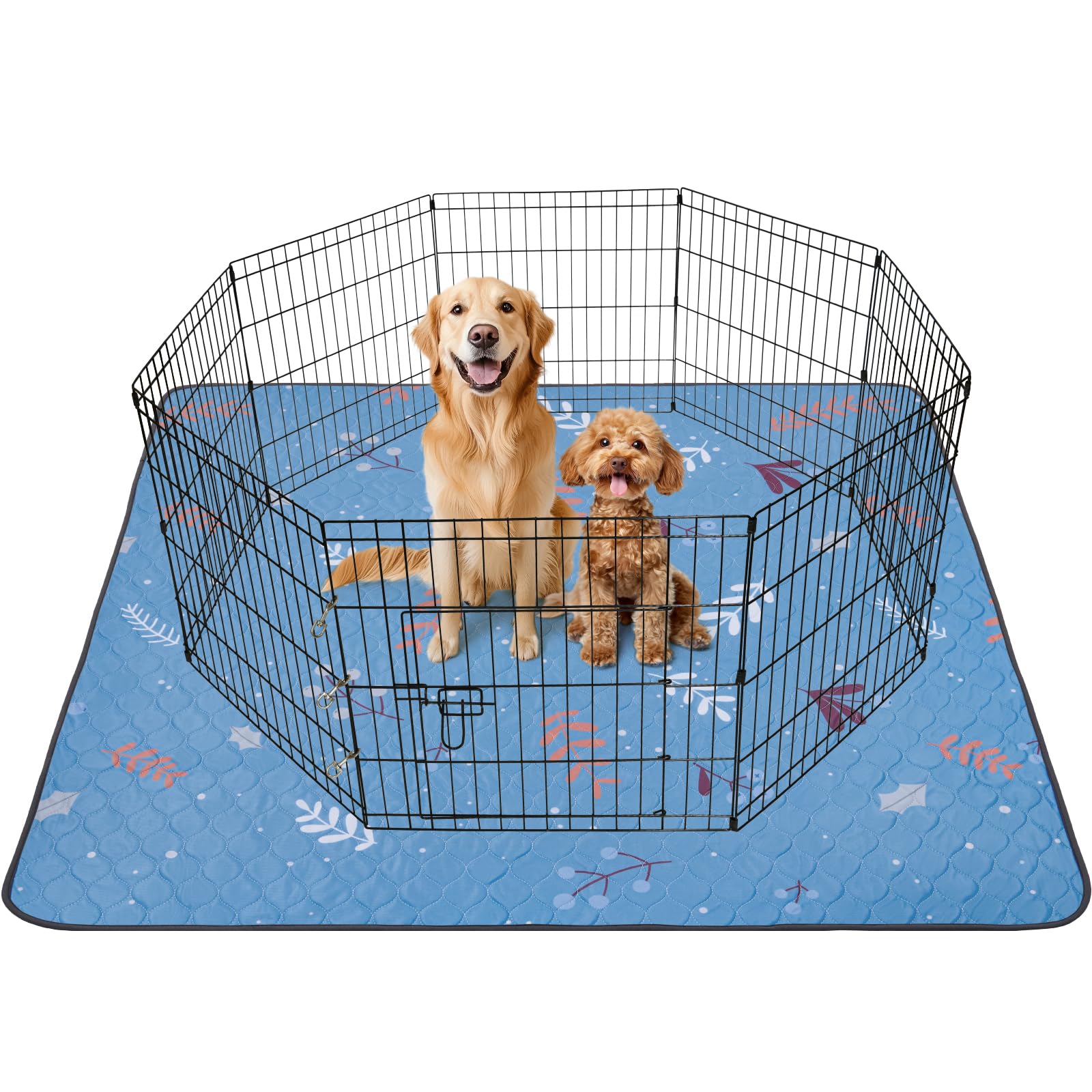 Loobani Washable Pee Pads For Dogs: Extra Large Dog Pee Pads Reusable 72'' X 72'', 2 Pack Waterproof Puppy Potty Training Pads N