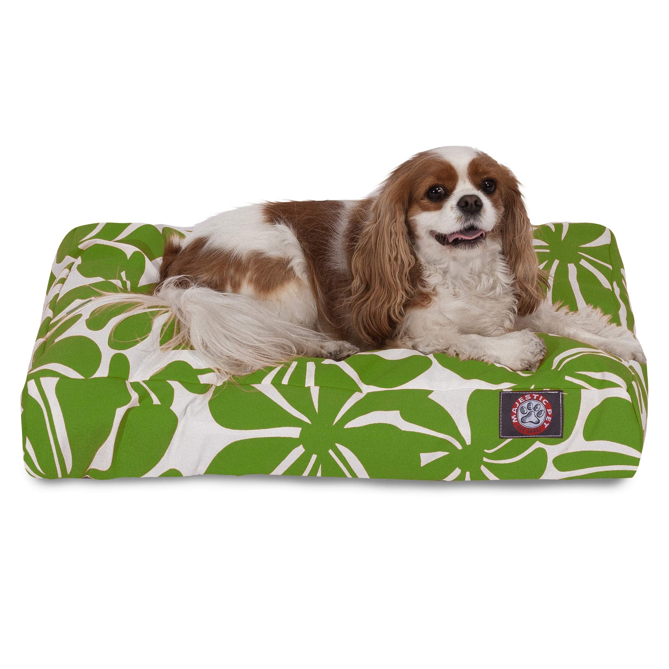 Sage Plantation Small Rectangle Indoor Outdoor Pet Dog Bed with Removable Washable Cover by Majestic Pet Products