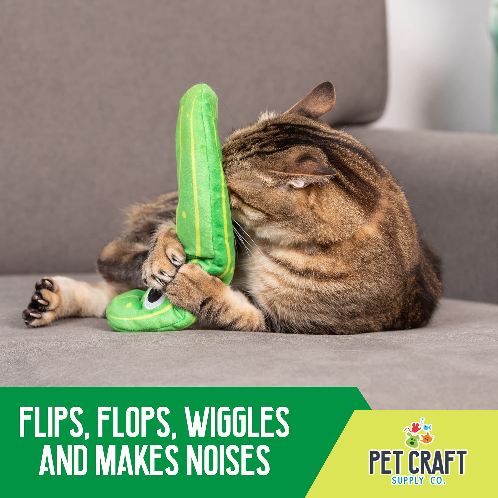 Pet Craft Supply Wiggle Pickle And Shimmy Shark Flipper Flopper Interactive Electric Realistic Flopping Wiggling Moving Fish Potent Catnip And Silvervine Cat Toy, Multi (8727)For All Breed Sizes.
