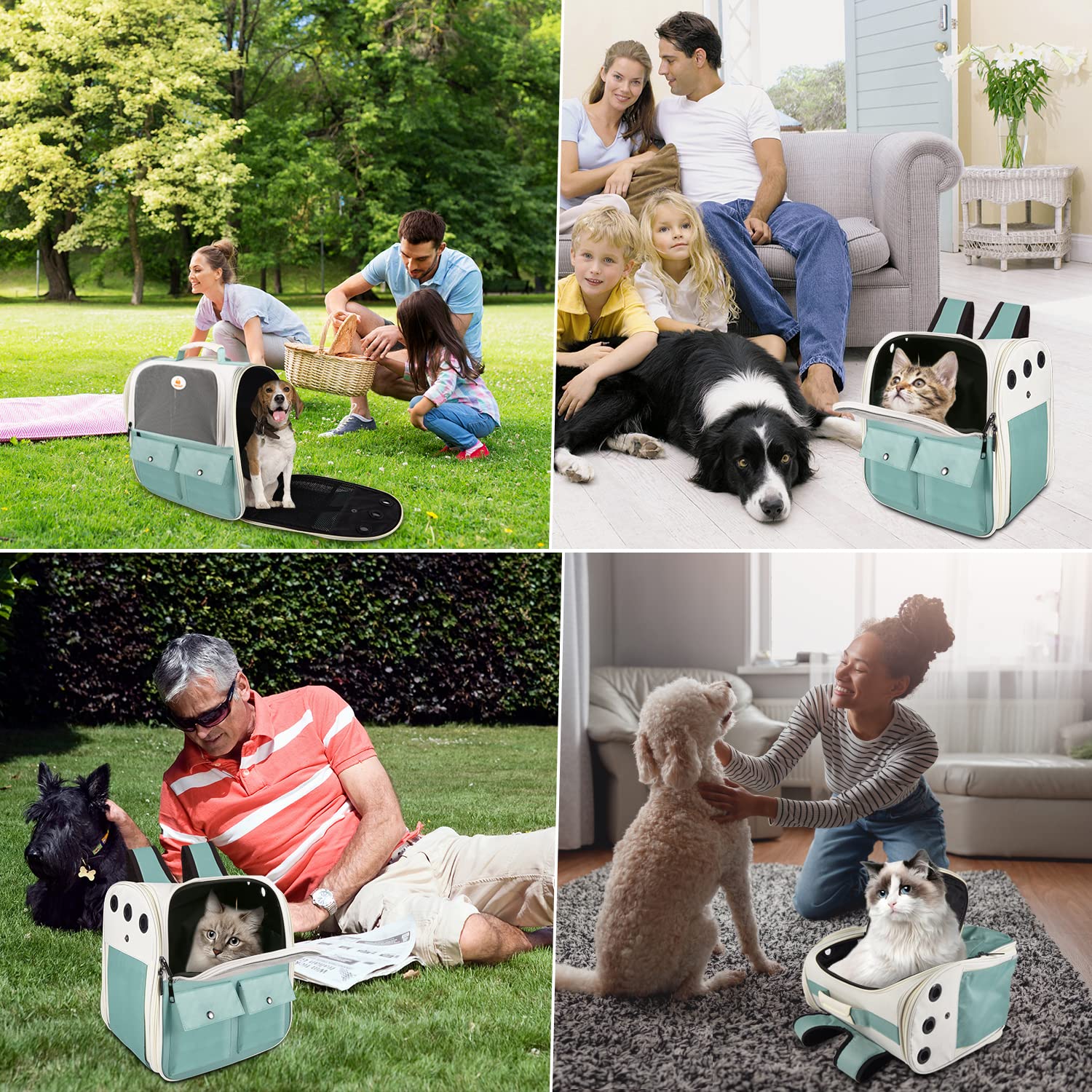 Top Tasta Cat Backpack Carrier, Airline Approved, Ventilated Design, Breathable Mesh For Small Cats And Dogs For Hiking And Camping, Carry Up To 25 Pounds (Light Blue)