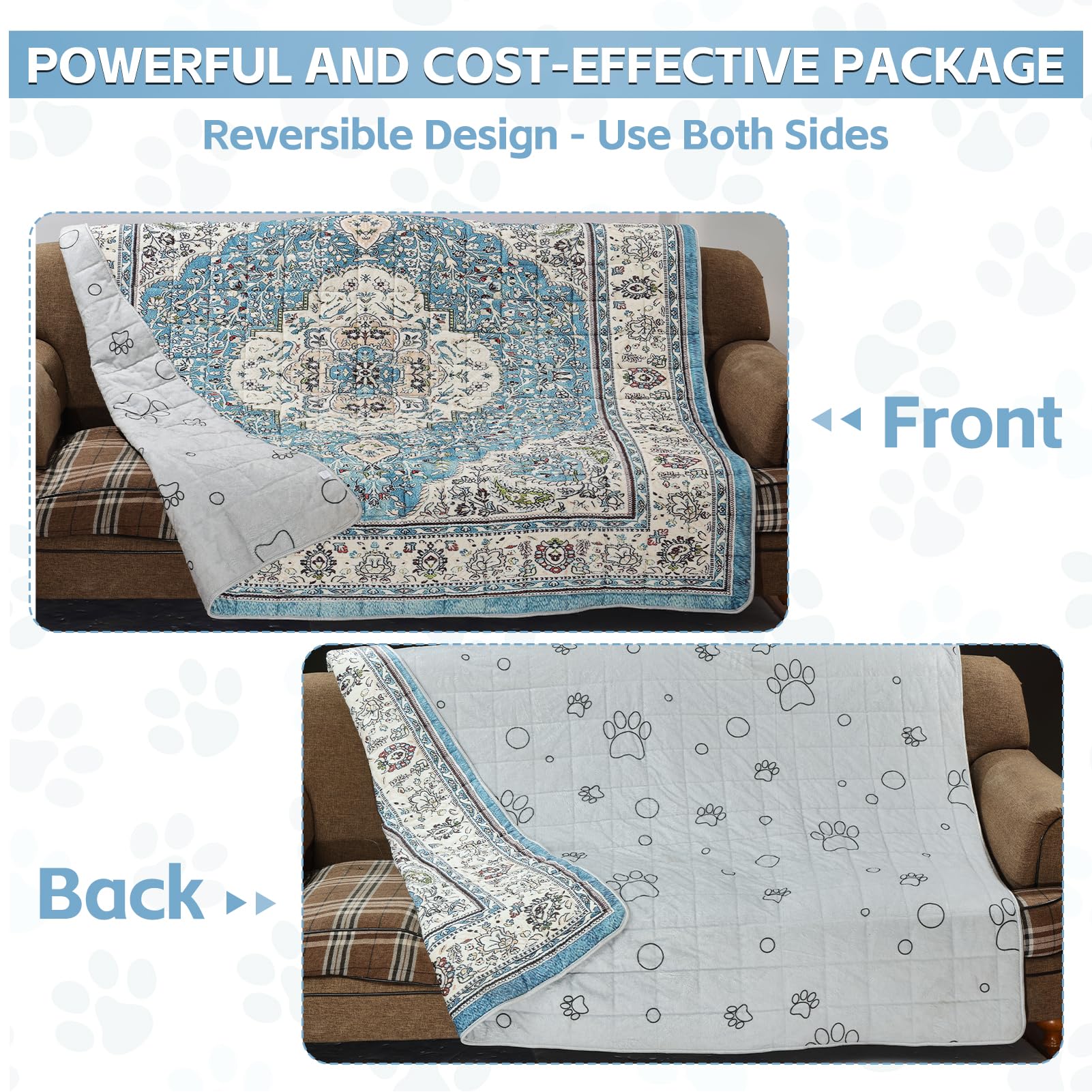 Aihsumc Extra Large Washable Pee Pads For Dogs (72''X72''), Upgrade Reusable Puppy Pads With Non-Slip Rug Pad, Super Thickening