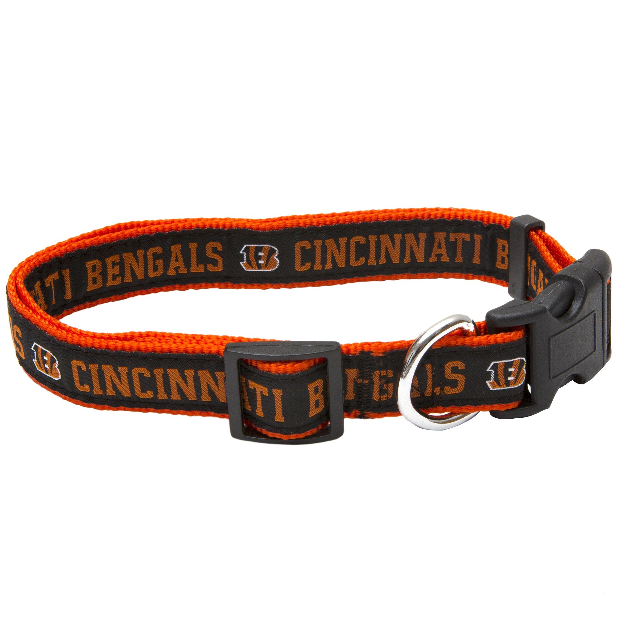 Pets First NFL Cincinnati Bengals Licensed PET COLLAR, Small - Heavy-Duty, Strong, and Durable Dog Collar. Available in 31 Footb