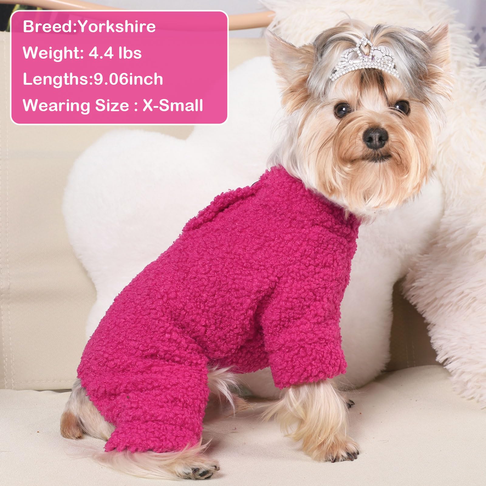 Dog Sweaters For Small Dog Girl Boy Fleece Puppy Clothes Jammies Dog Pjs For Chihuahua Yorkie Winter Warm Onesies Jumpsuit Cloth