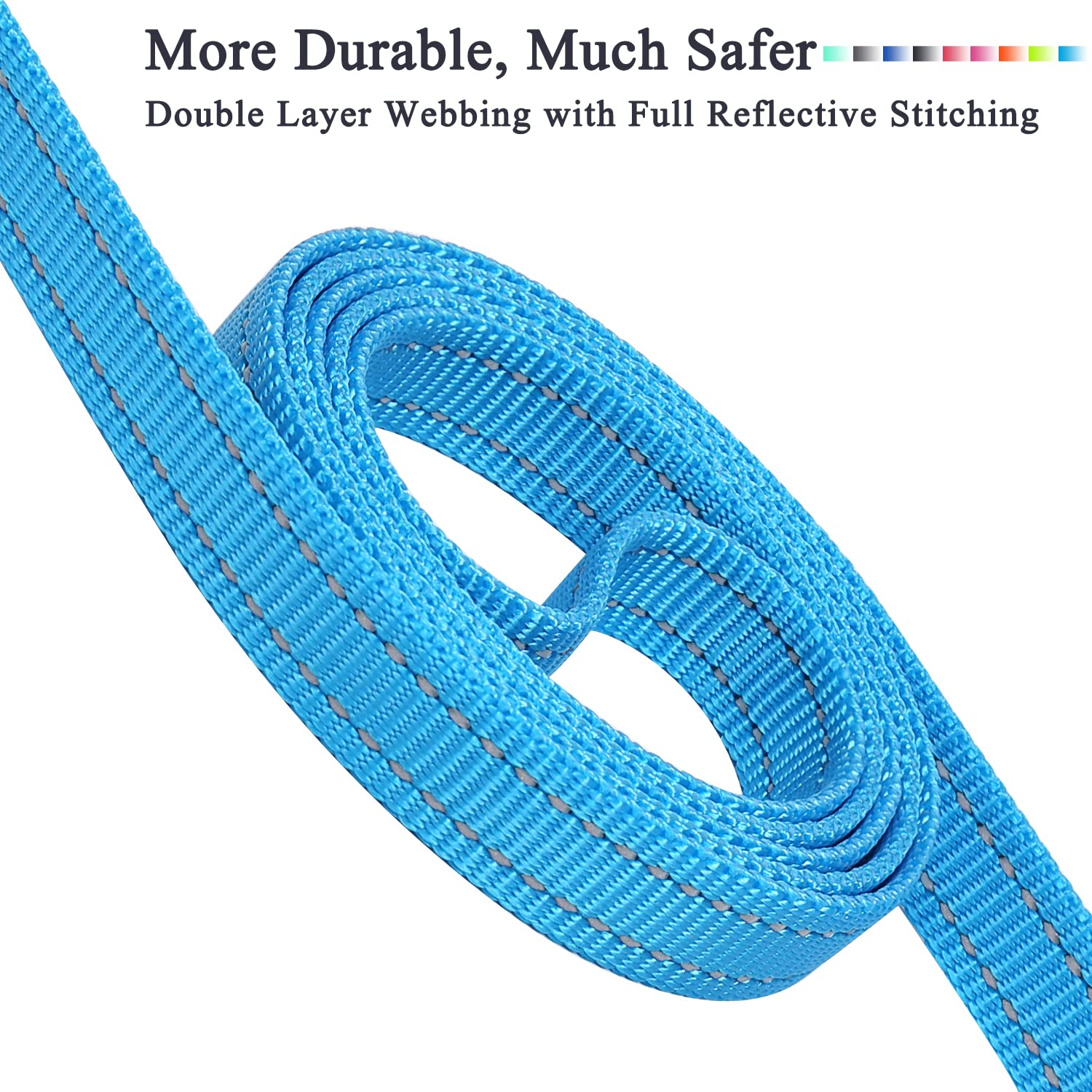 Vivaglory Dog Leash, Dog Training Leashes With Comfortable Neoprene Padded Handle, Heavy Duty Walking Leash For Small & Medium Dogs
