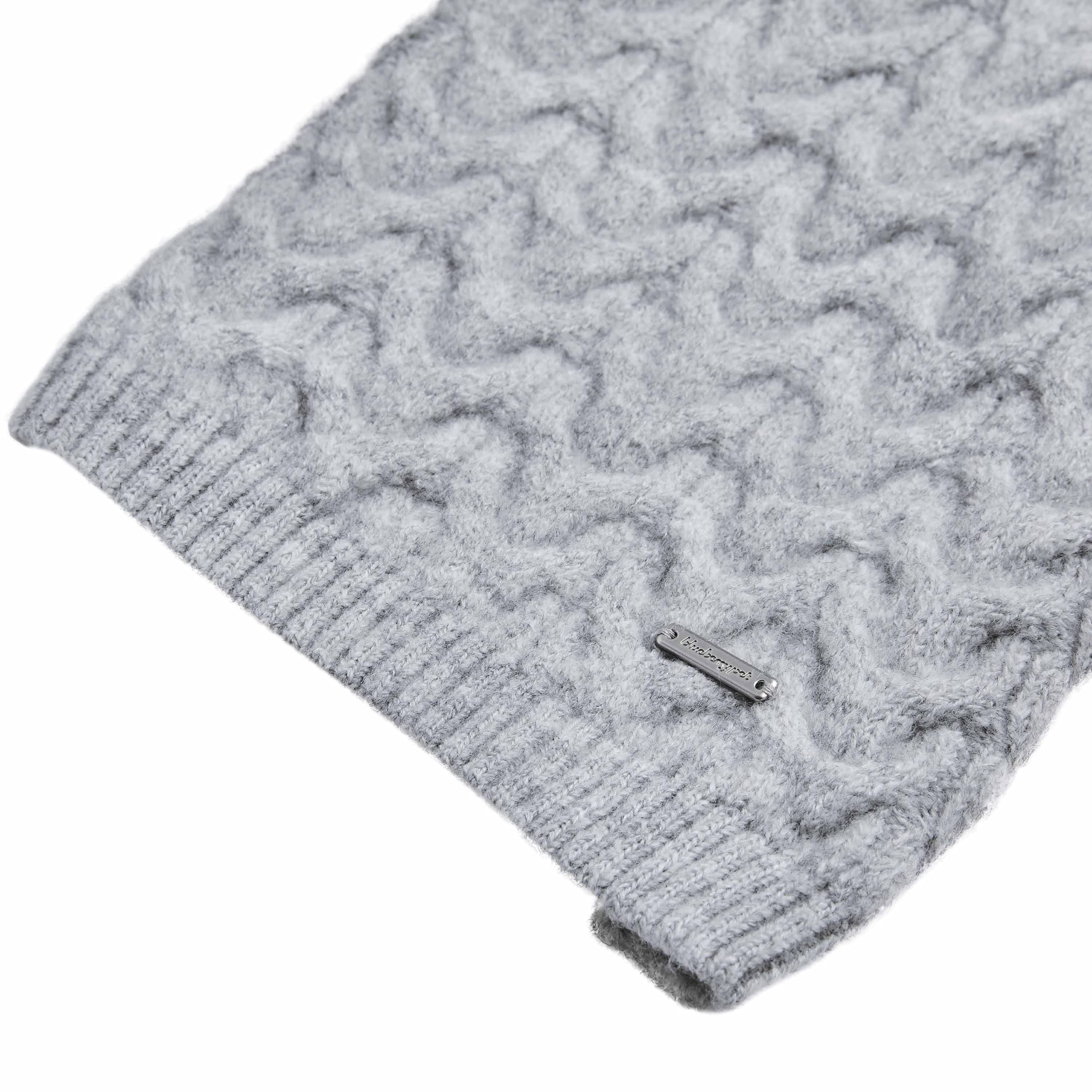 Blueberry Pet Classic Fuzzy Knit Dog Sweater, Heather Grey Turtle-Neck Christmas Sweater, Dog Clothes & Pajamas, Small Dog Sweat