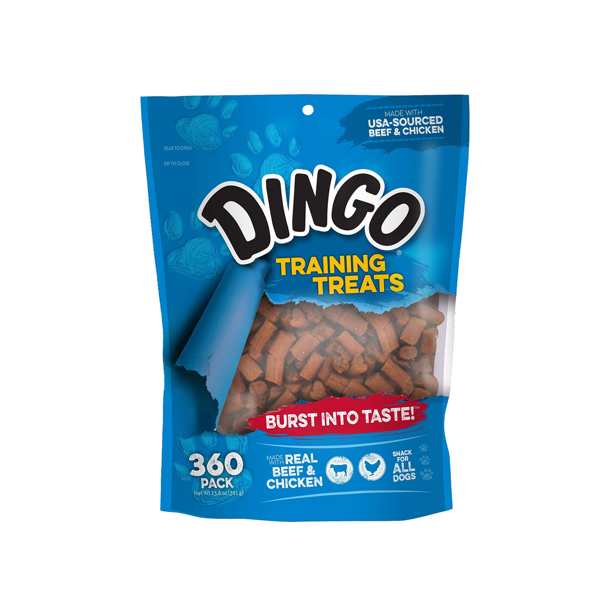 Dingo Soft And Chewy Training Dog Treats Made With Real Beef And Chicken For Small, Medium, And Large Dogs 360-Count