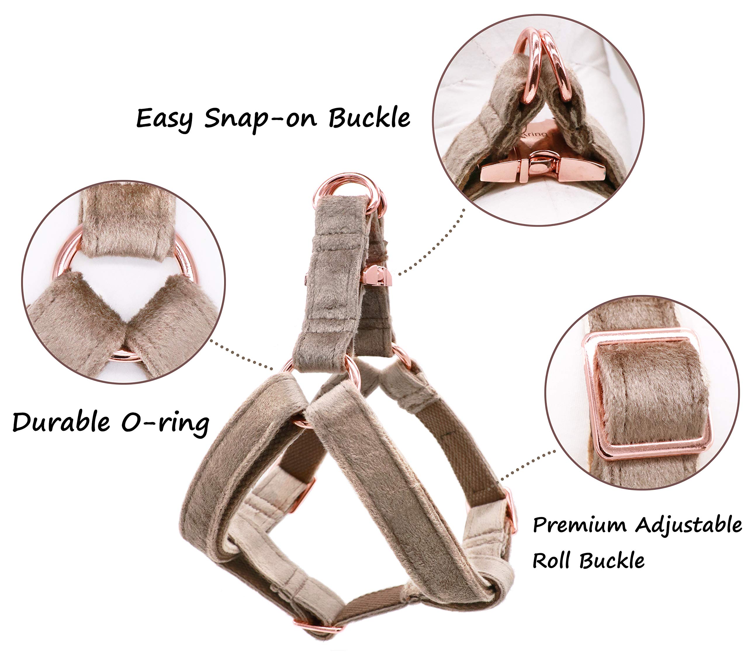 ARING PET Velvet No Pull Dog Halter Harness - Adjustable Heavy Duty for Small to Large Dogs