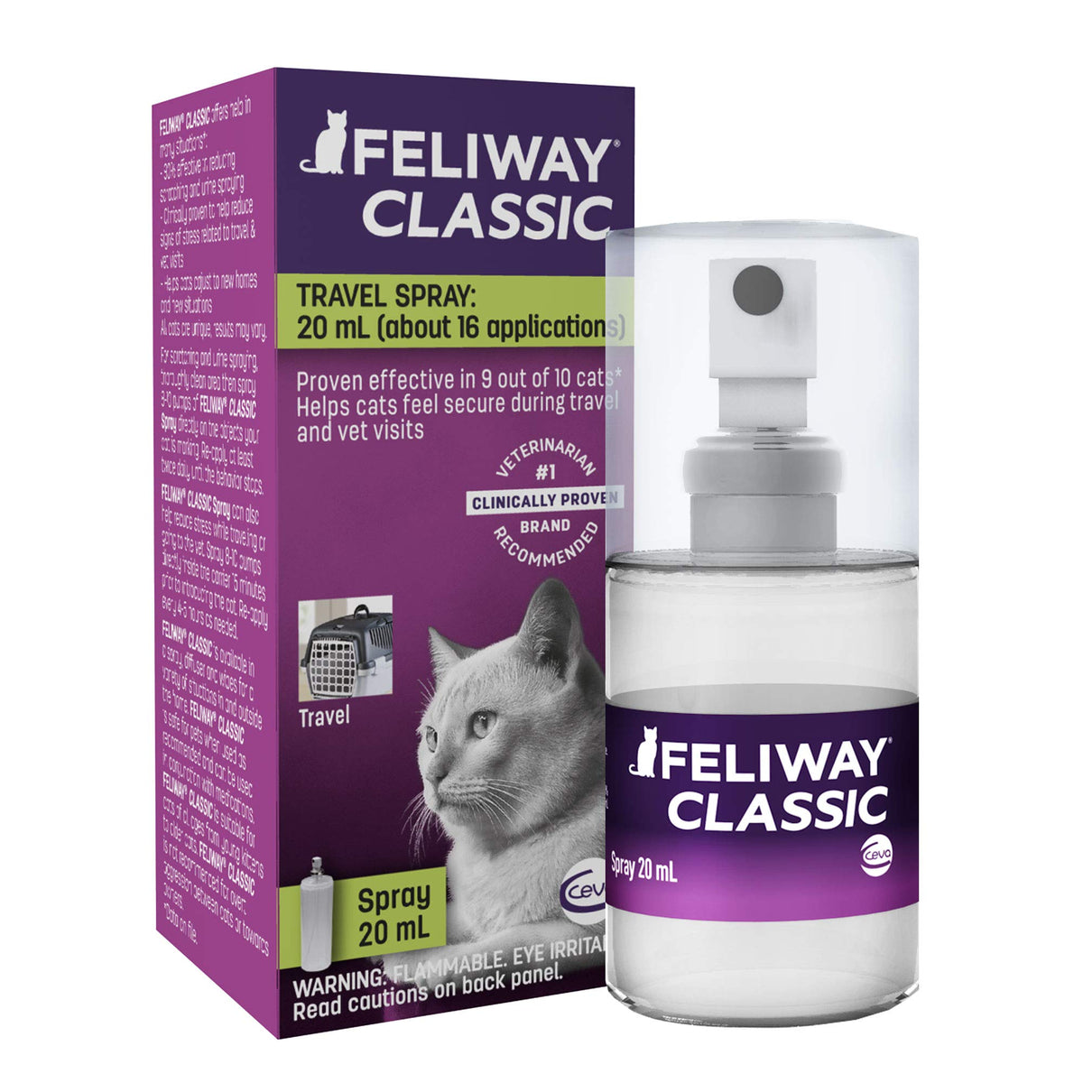 Feliway Classic Cat Calming Pheromone Travel Spray (20 Ml)