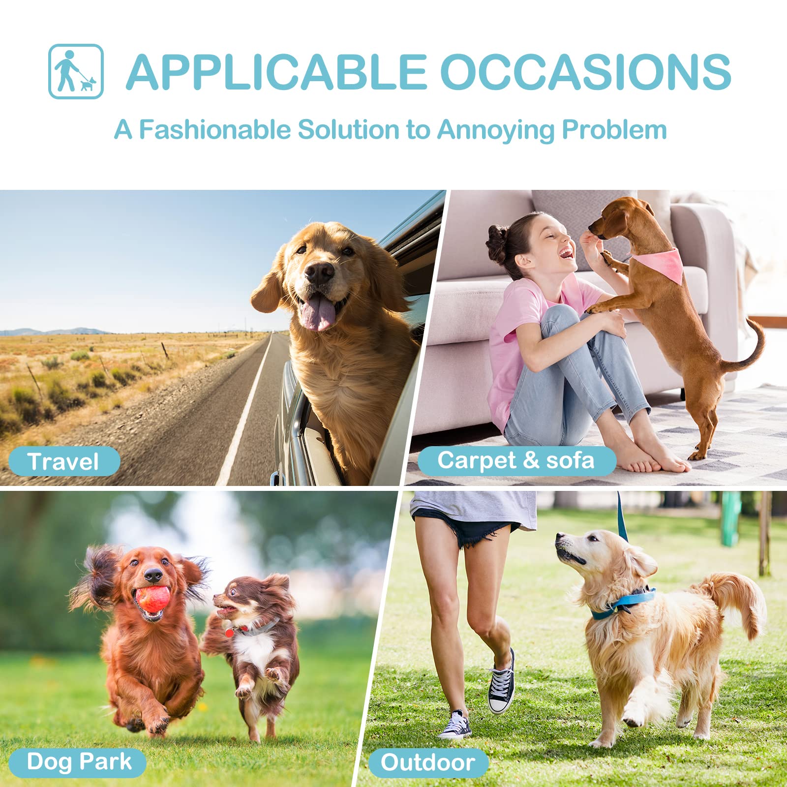 Avont Washable Dog Diapers for Female, Reusable Period Diapers, Size S, Red/Blue/White, Model AT-08363414