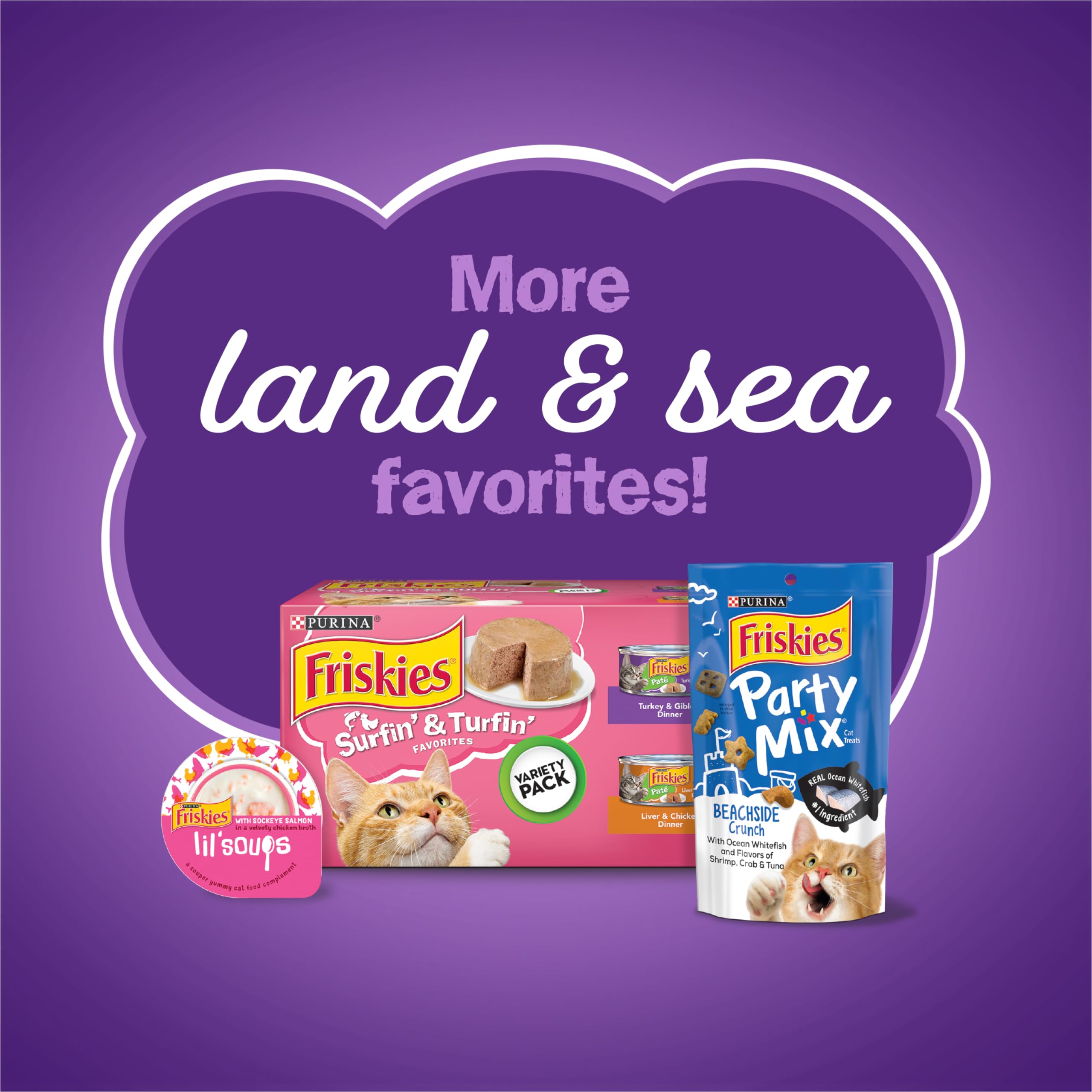 Purina Friskies Dry Cat Food, Surfin & Turfin Favorites - (Pack of 4) 3.15 lb. Bags