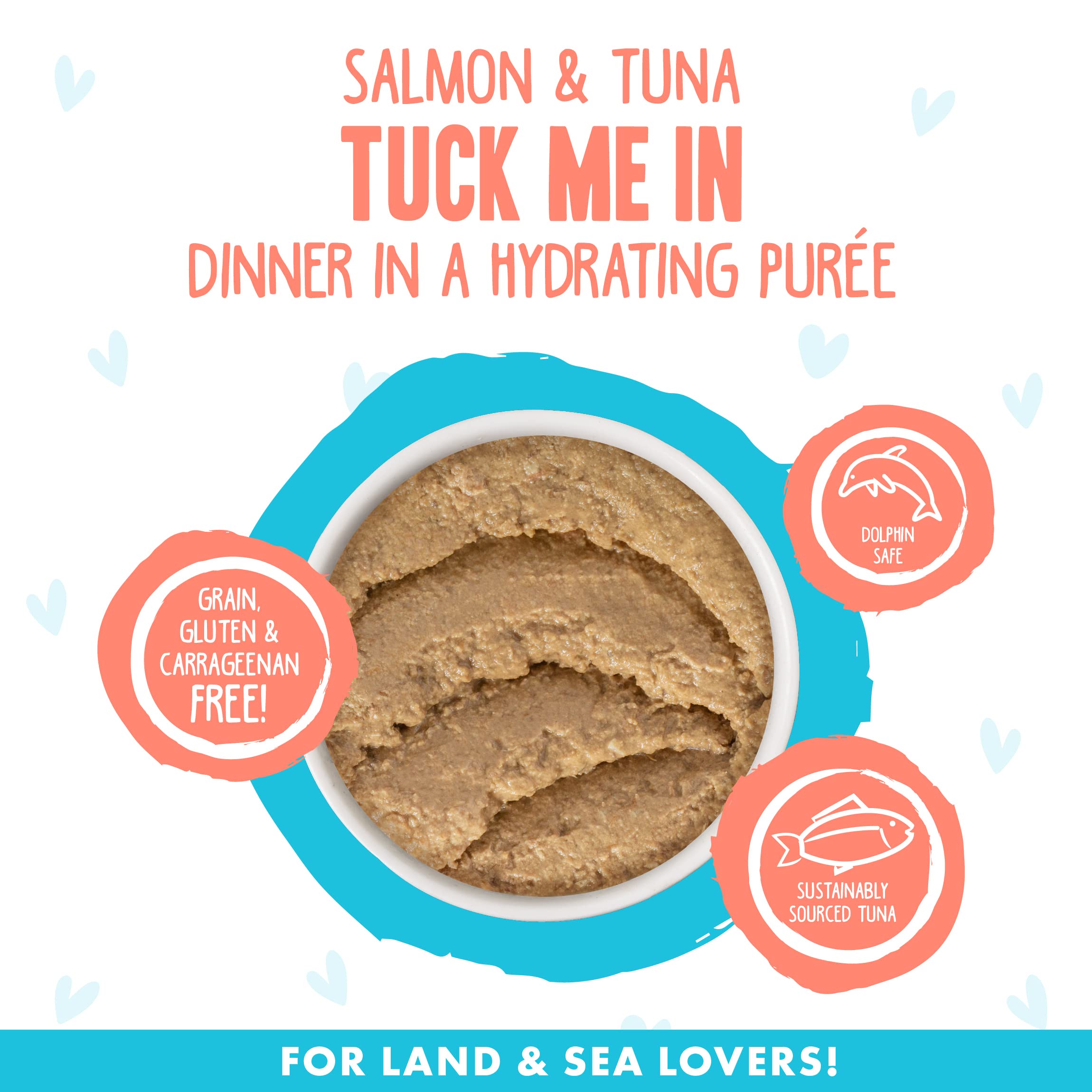 Weruva B.F.F. Play - Best Feline Friend Pat   Lovers, Aw Yeah!, Salmon & Tuna Tuck Me in with Salmon & Tuna, 5.5oz Can (Pack of