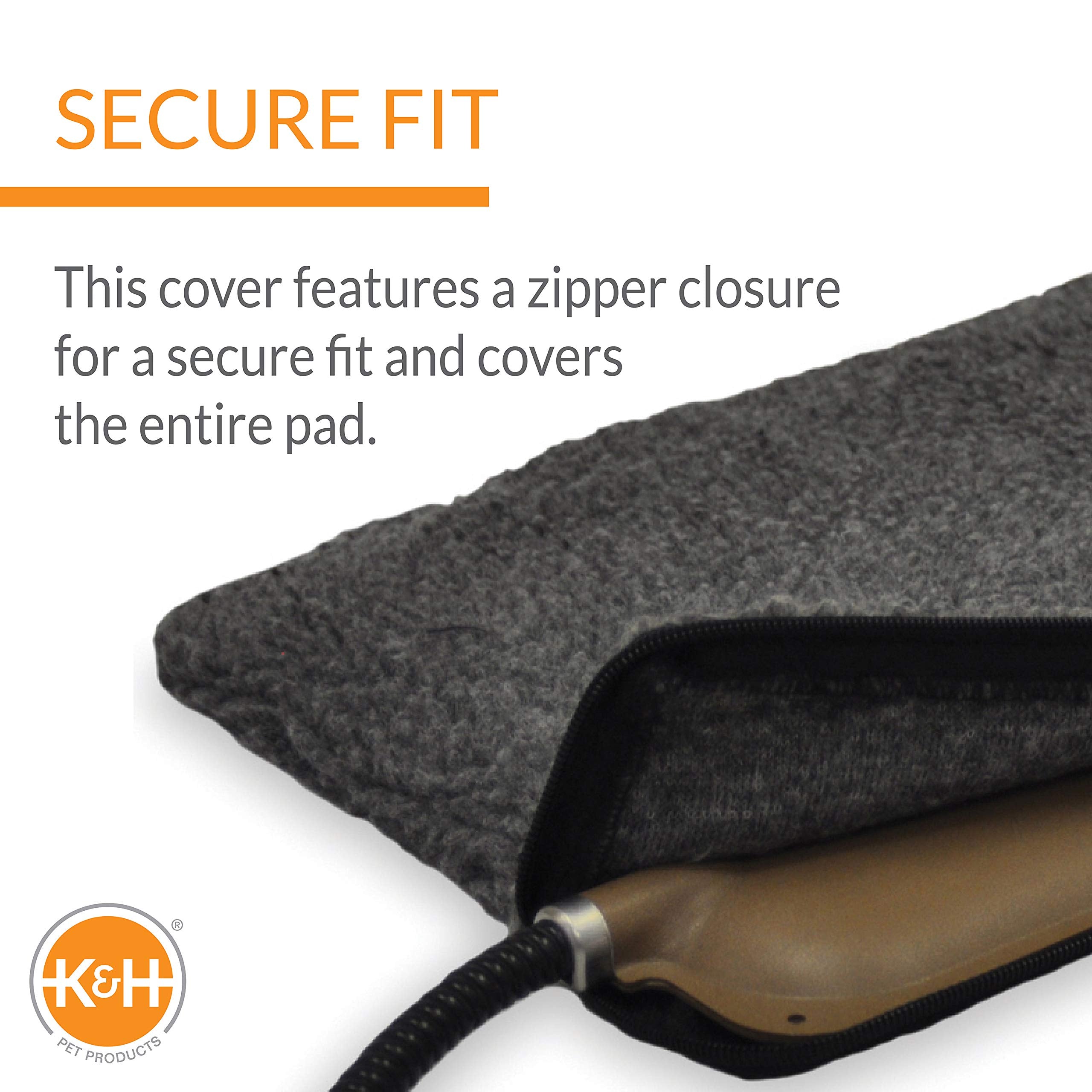 K&H Pet Products Small Animal Outdoor Heated Pad Replacement Cover, Zipper Closure, Soft & Breathable, Machine Washable, Fits K&