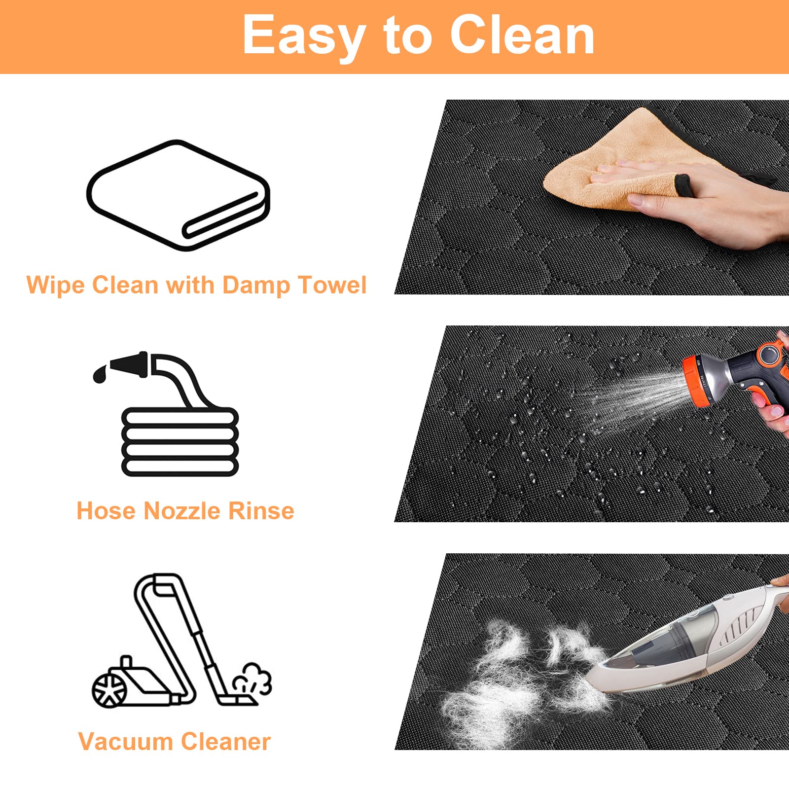 Mancro Suv Cargo Liner For Dogs, Waterproof Dog Seat Cover For Suv With Bumper Flap Protector, Durable Non-Slip Polyester Pet Trunk Cargo Cover For Vehicles, Vans, Universal Fit (84” L X 54” W)