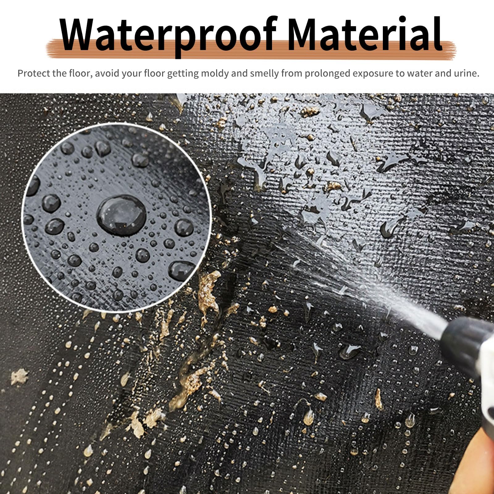 Oncpcare 2Pcs Waterproof Pet Playpen Mat 59'X59' Guinea Pig Cage Liner Tarp Bottom Reusable Base For Rabbits, Bunny, Ferrets A