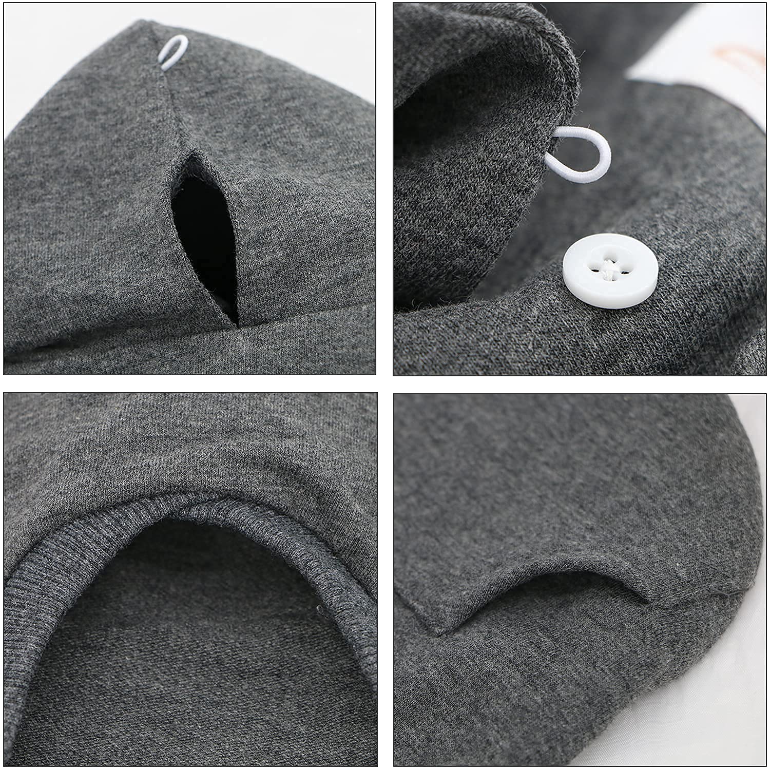 Lophipets Dog Cotton Hoodies Sweatshirts For Small Dogs Chihuahua Puppy Clothes Cold Weather Coat-Charcoal/Xs