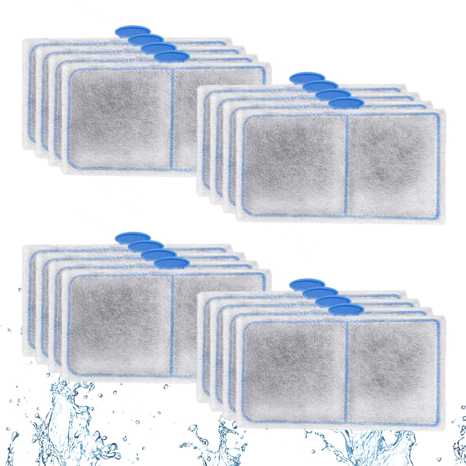 Driamor 16 Pack Filter Cartridges For Top Fin Ef-S Element And Bf5 Bettaflo Filter, Thickened Fish Tank Replacement Filters Cart