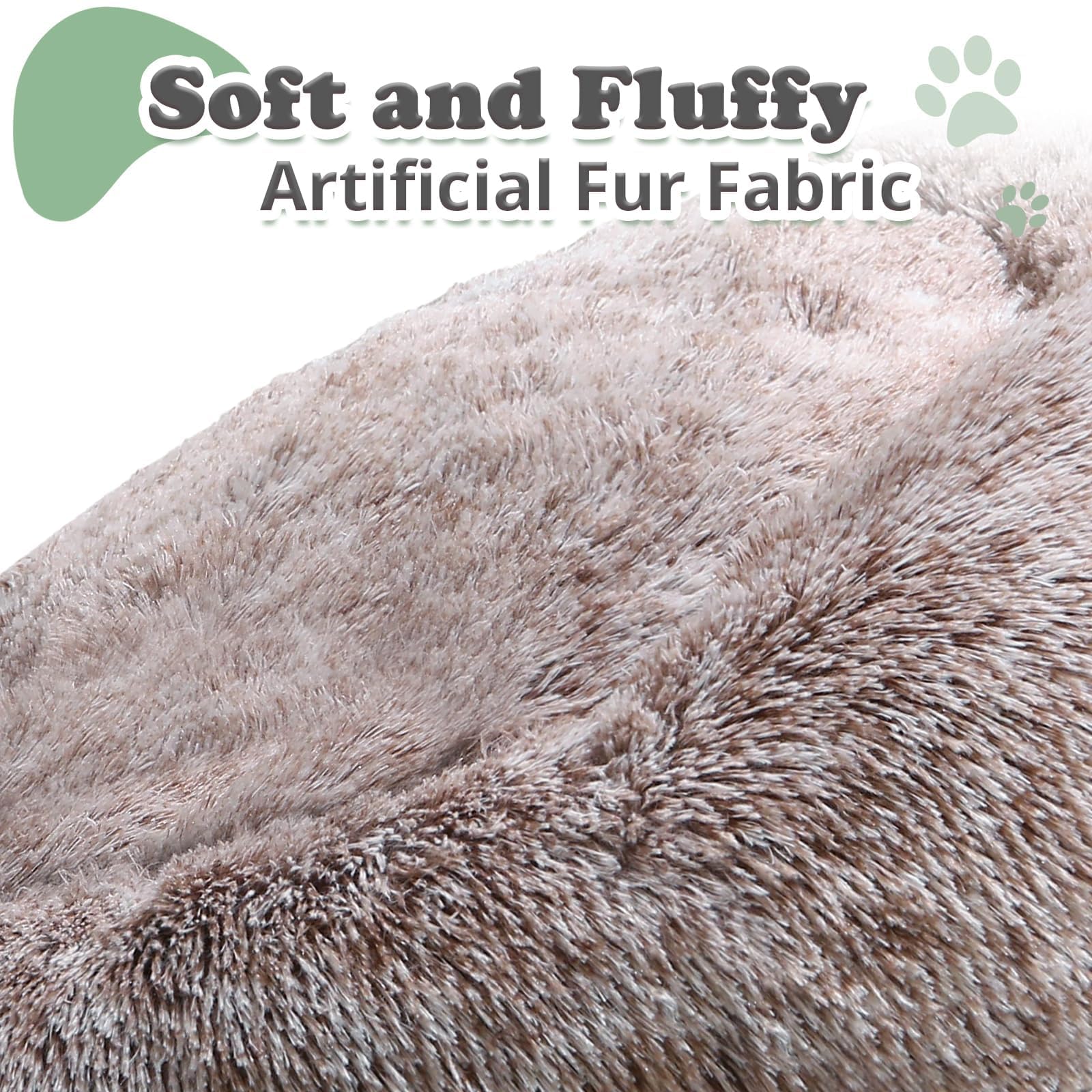 Jollyvogue Dog Beds, Calming Small Dog Bed, Anti-Anxiety Dog Bed For Small Dogs, Fluffy Donut Dog Bed, Cozy Dog Cat Cushion Bed