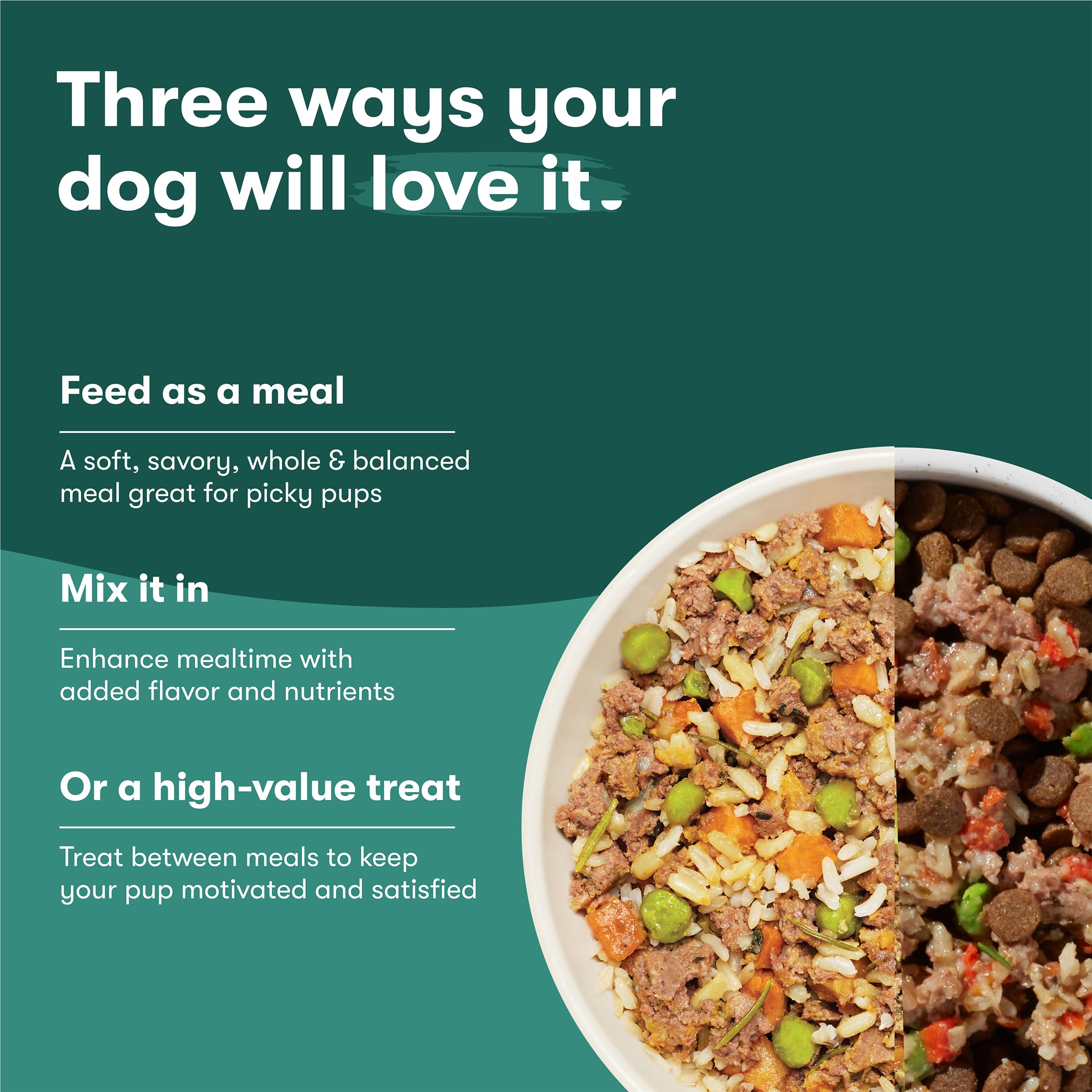 Jinx Chicken Dog Wet Food, Meal or Mix in Dog Toppers for Dry Food, Made with Real Chicken, Bone Broth & Brown Rice, No Fillers,