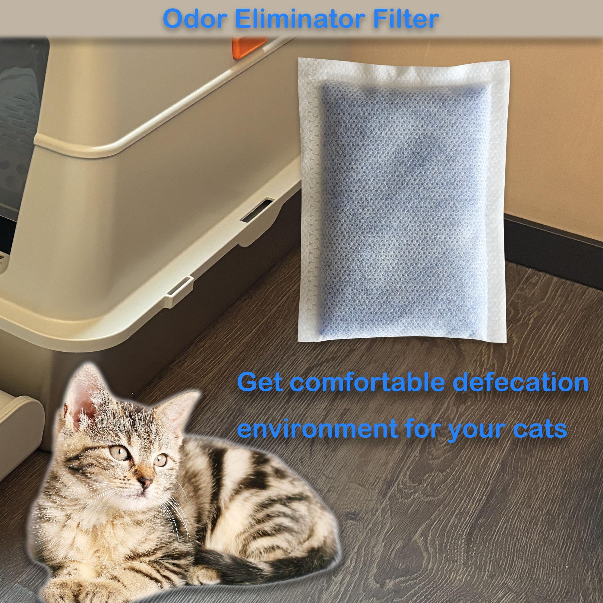6 Pack Refills for Whisker OdorTrap Pod, Compatible with Litter-Robot and Traditional Litter Boxes