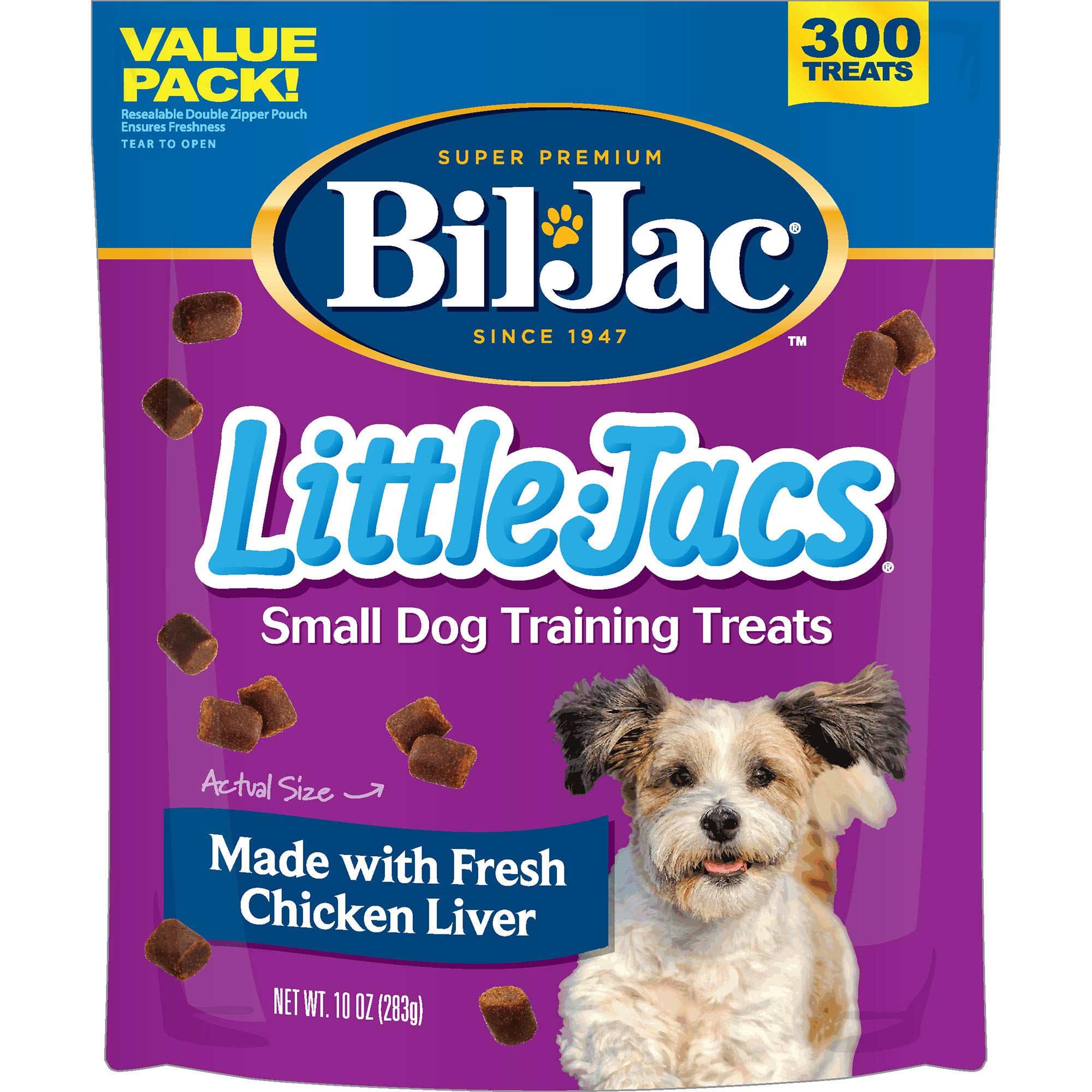 Bil-Jac Little Jacs Small Dog Training Treats - Soft Chicken Liver Dog Treats for Puppy Rewards - Real Chicken, No Fillers, 10oz