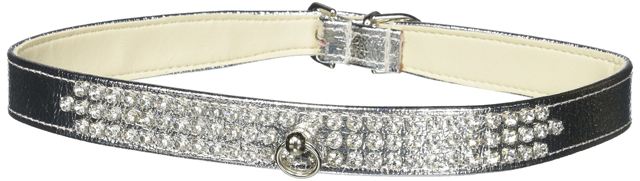 Dog, Puppy & Pet Collar, &quot;#73 Clear Crystal Jewelry Set&quot; Silver 24