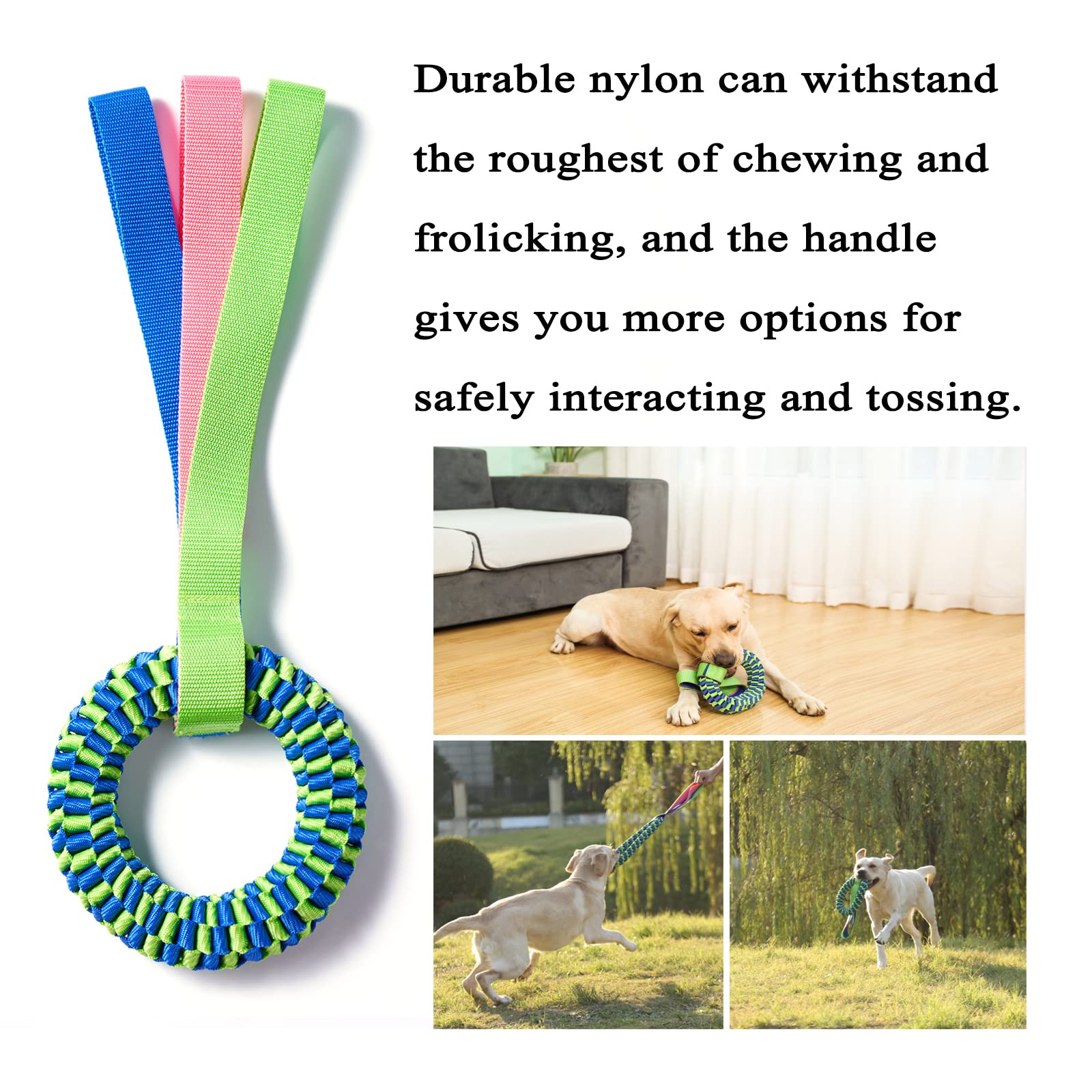 Bullymake Dog Toys For Aggressive Chewers - Tug Of War & Teeth Cleaning - Medium & Large Dogs