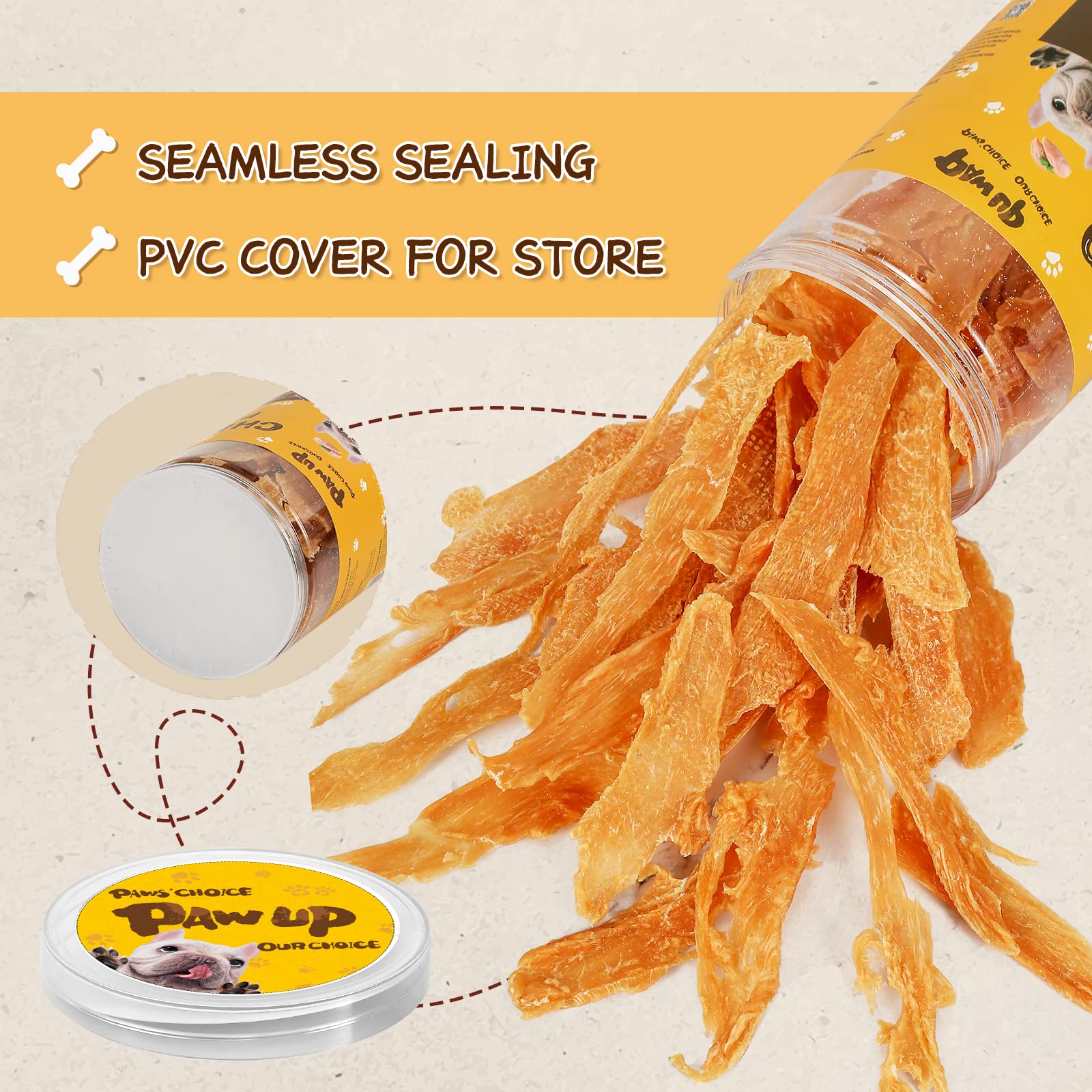 PAWUP Chicken Jerky Crisp Flakes for Dog Treats, 1% Taurine Added, 6oz (170g), Chip Jerky, High Protein Chicken Dog Training Rew