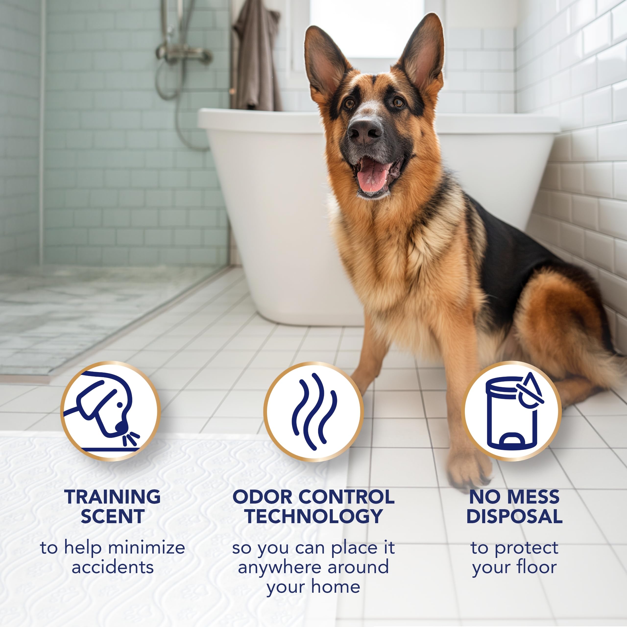 Scott Pet Guard Advanced Dog Pads - Dog Training Pee Pads for Large & Extra Large Dogs - Up to 16 Hour Absorbency with Odor Cont
