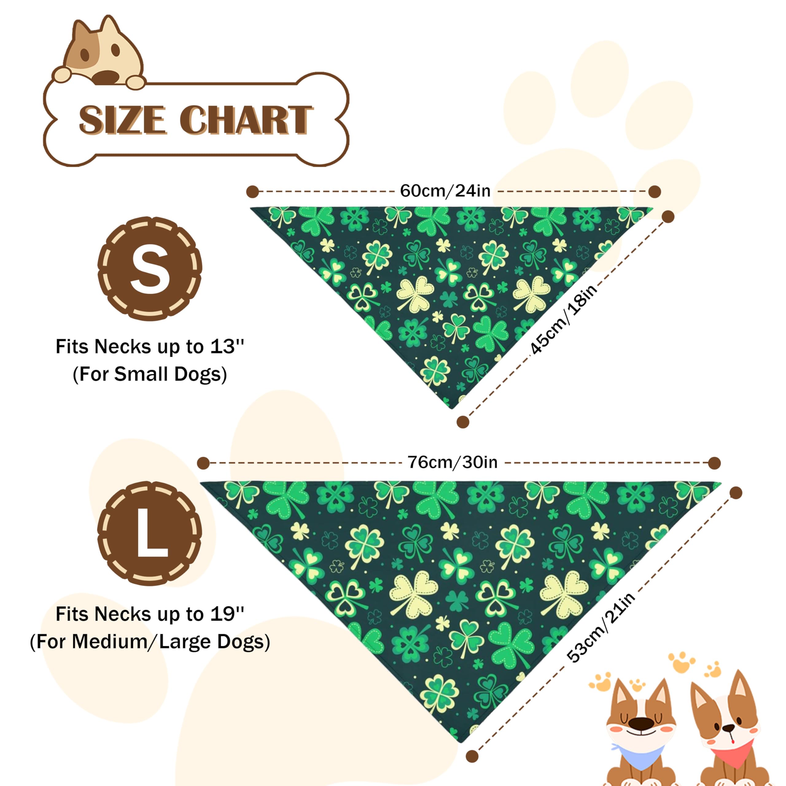 2Pcs St. Patrick'S Day Dog Bandanas, Dog Bandana Boy Girl,Funny St. Patrick'S Day Dog Scarf, Fashion Design Apply To Medium Size