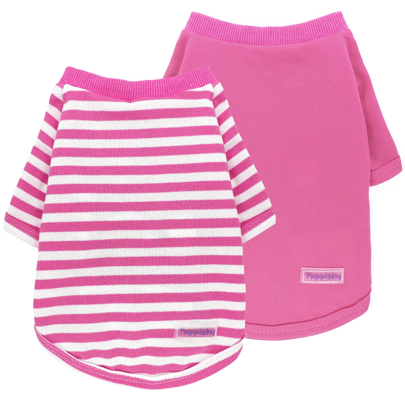 2-Piece Dog Shirt Set - Medium & Small Sizes, Perfect For Puppies & Yorkies, Summer Teacup Dog Clothes