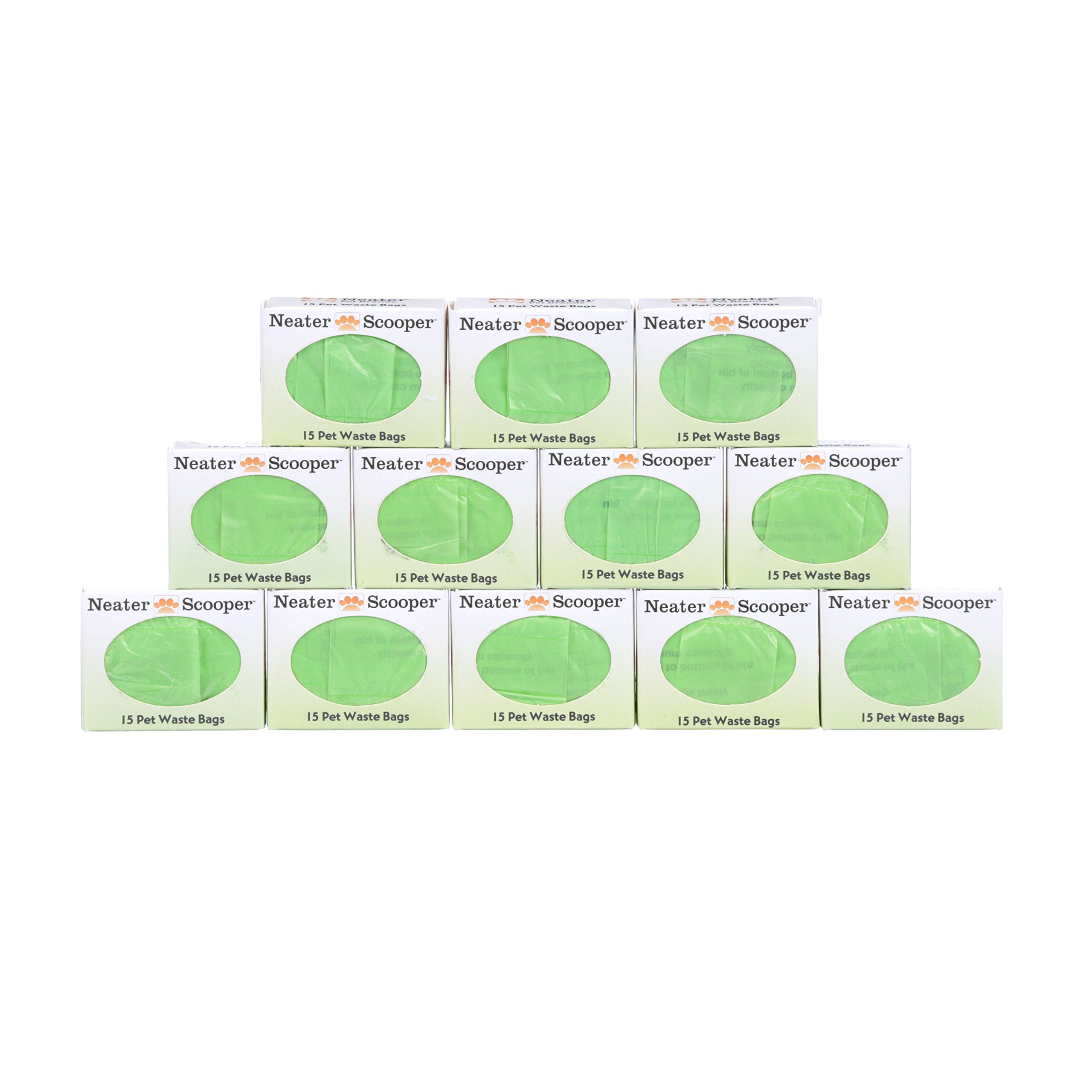 Neater Pet Brands Neater Scooper Scoop-To-Bag Cat Litter System Refill Bags (180 Count, Green)