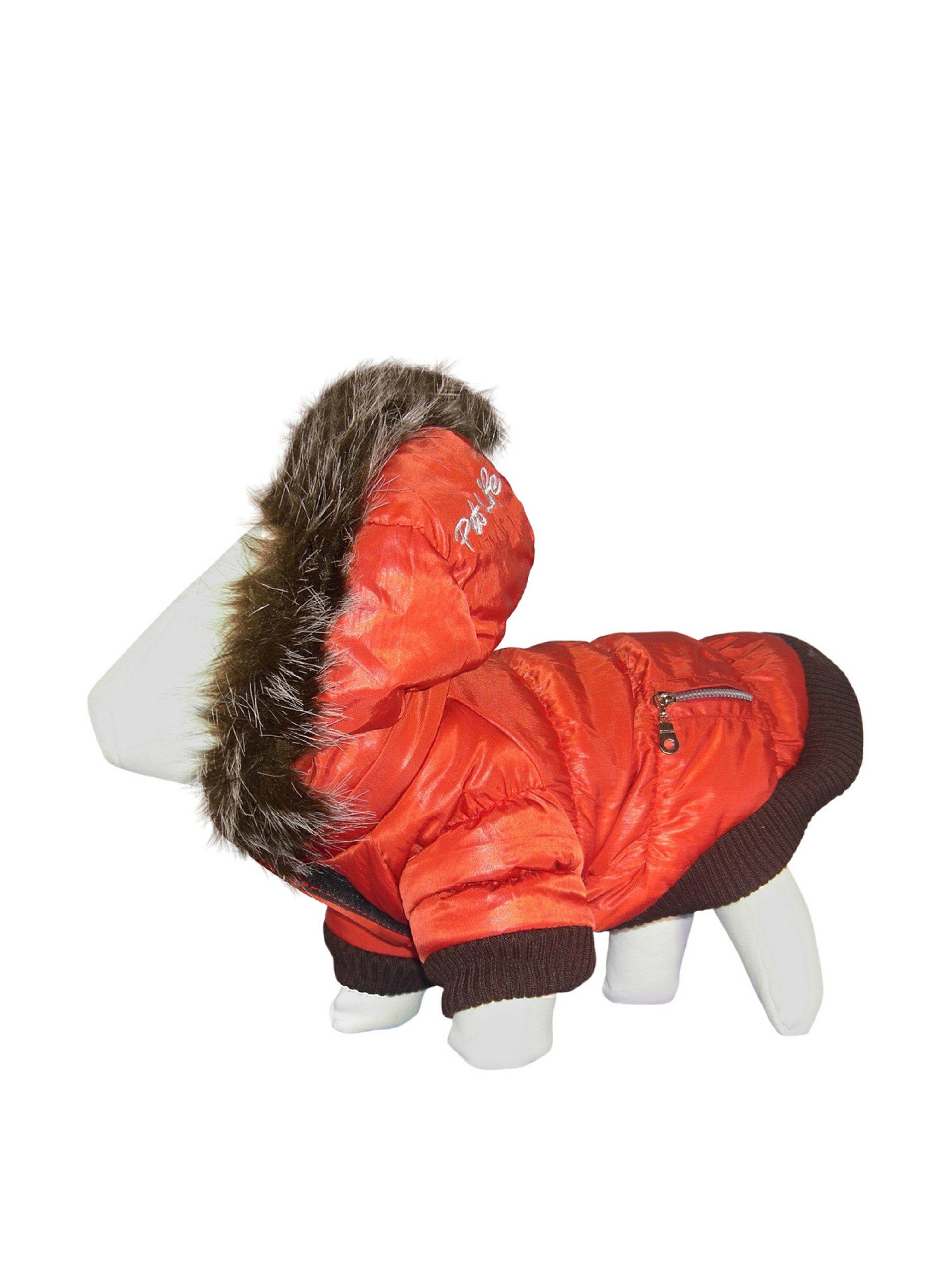 Pet Life Ski Parka, Orange, Medium