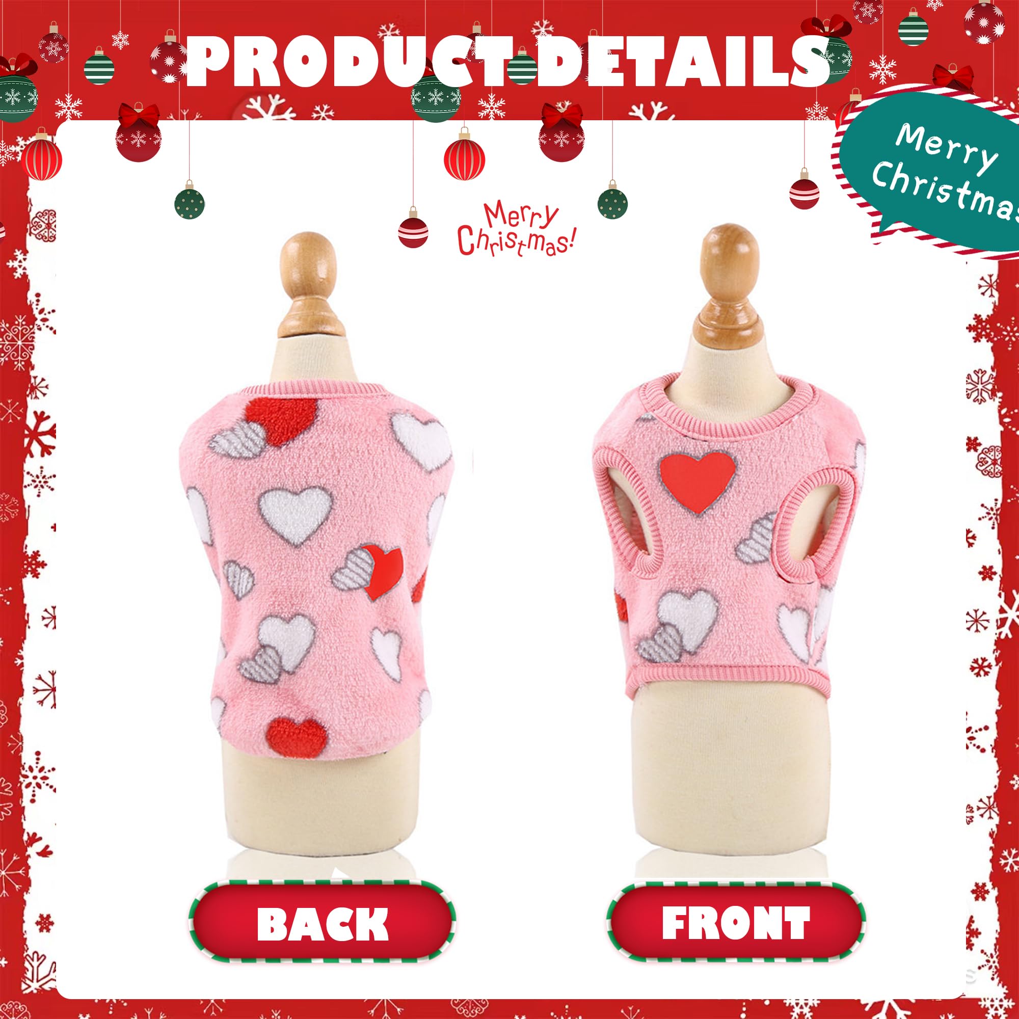 2-Piece Teacup Dog Clothes - X-Small Frog Sweater For Chihuahua & Puppy - Warm Winter Clothes