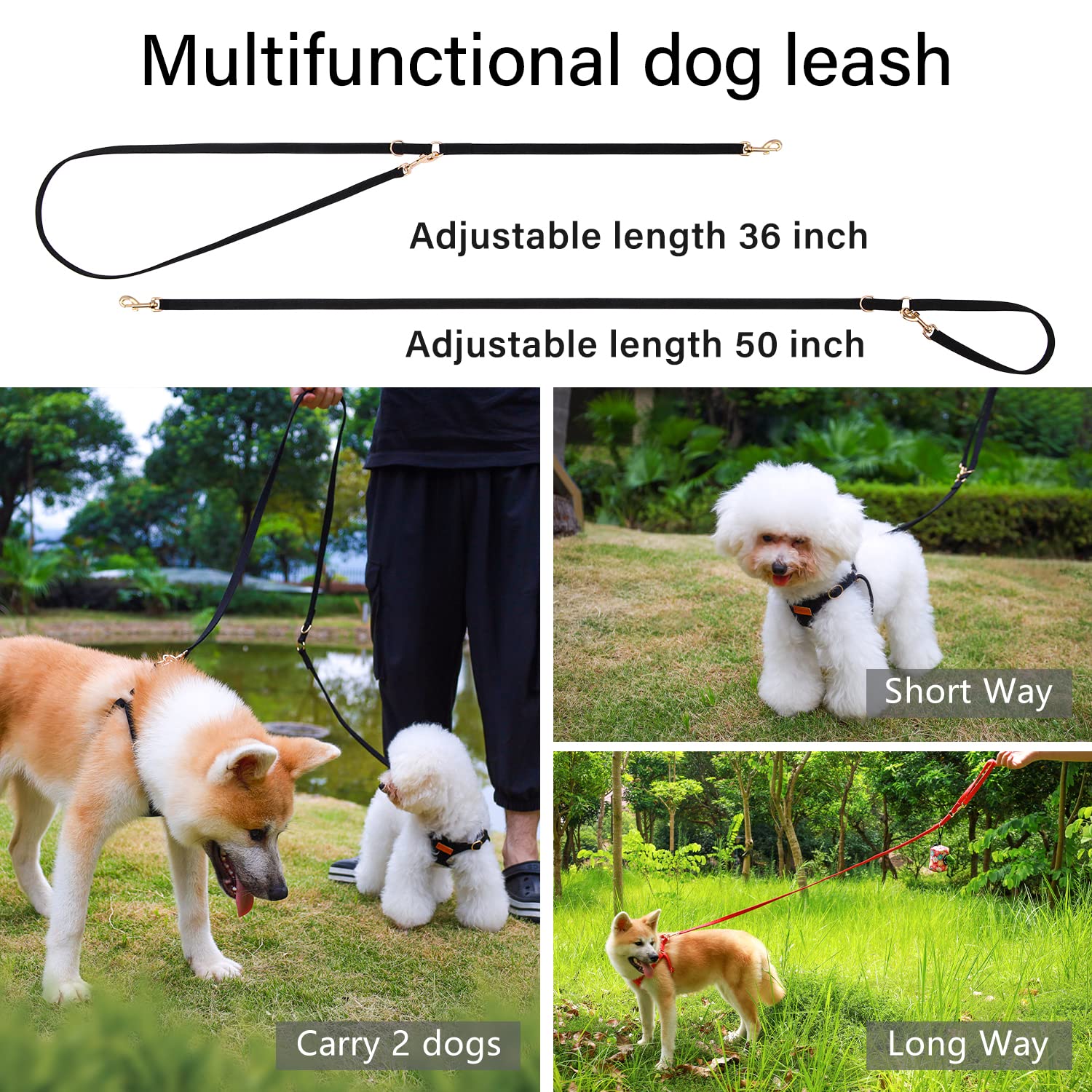 Chede No Pull Puppy Harness And Multifunction Dog Leash Set- 8 Colors Soft Adjustable No Choke Escape Proof Cute,Lightweight Pet Vest Harness For Small And Medium Dog (Xs, Black)