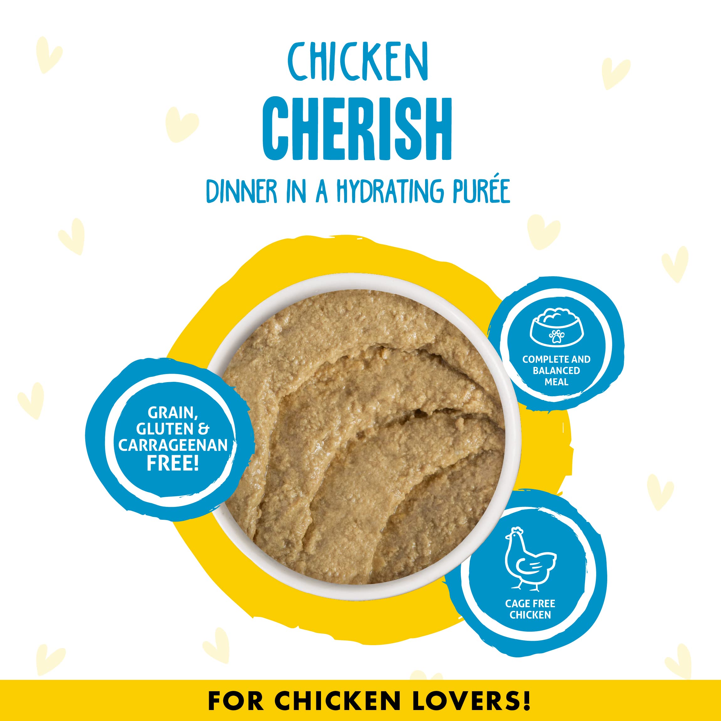 B.F.F. PLAY - Best Feline Friend Pat   Lovers, Aw Yeah!, Chicken Cherish with Chicken, 3oz Pouch (Pack of 12)