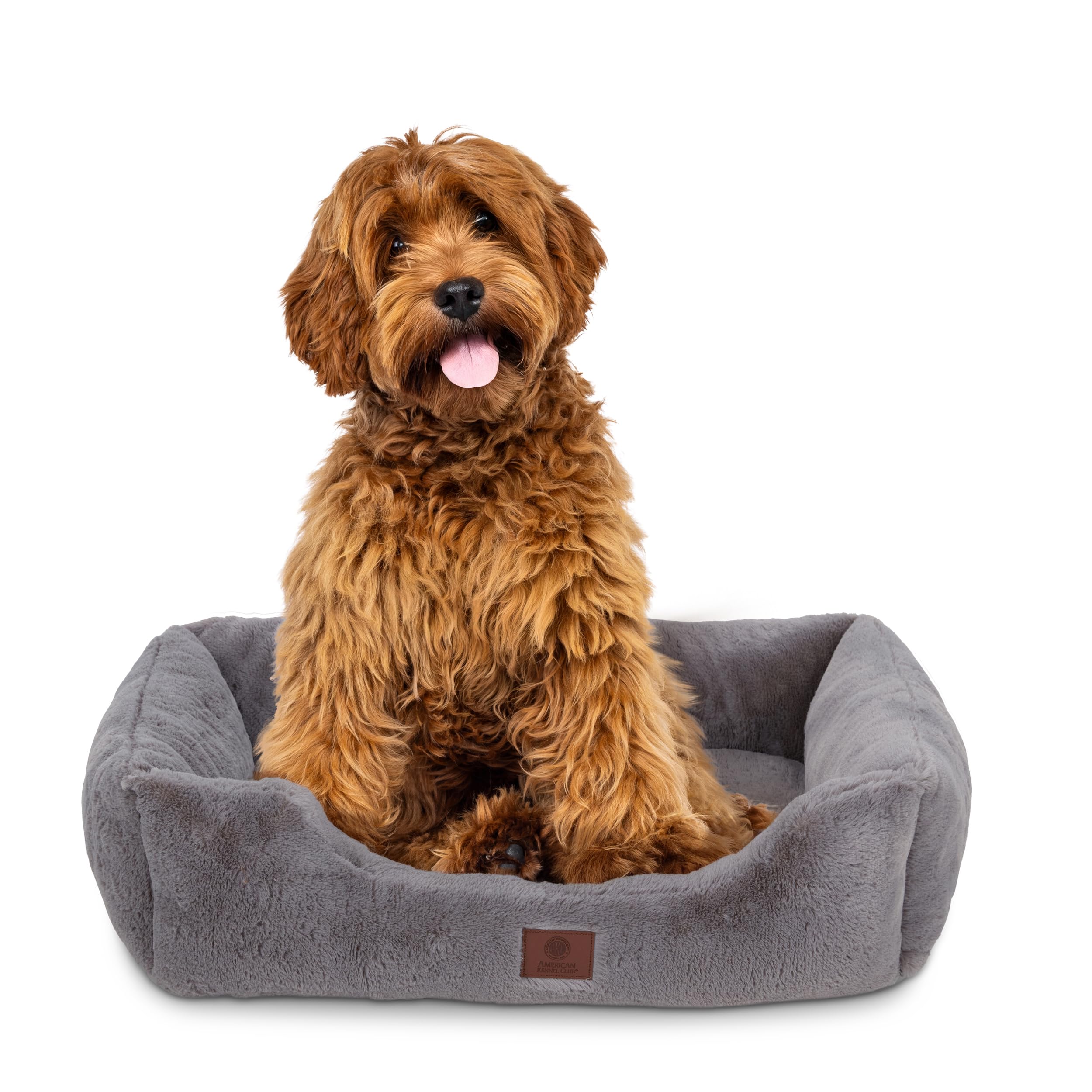 American Kennel Club Cuddler Pet Bed With Low-Profile Entrance - 30' Plush Dog Bed For Medium Breeds Up To 50 Lbs, Ultra-Soft W