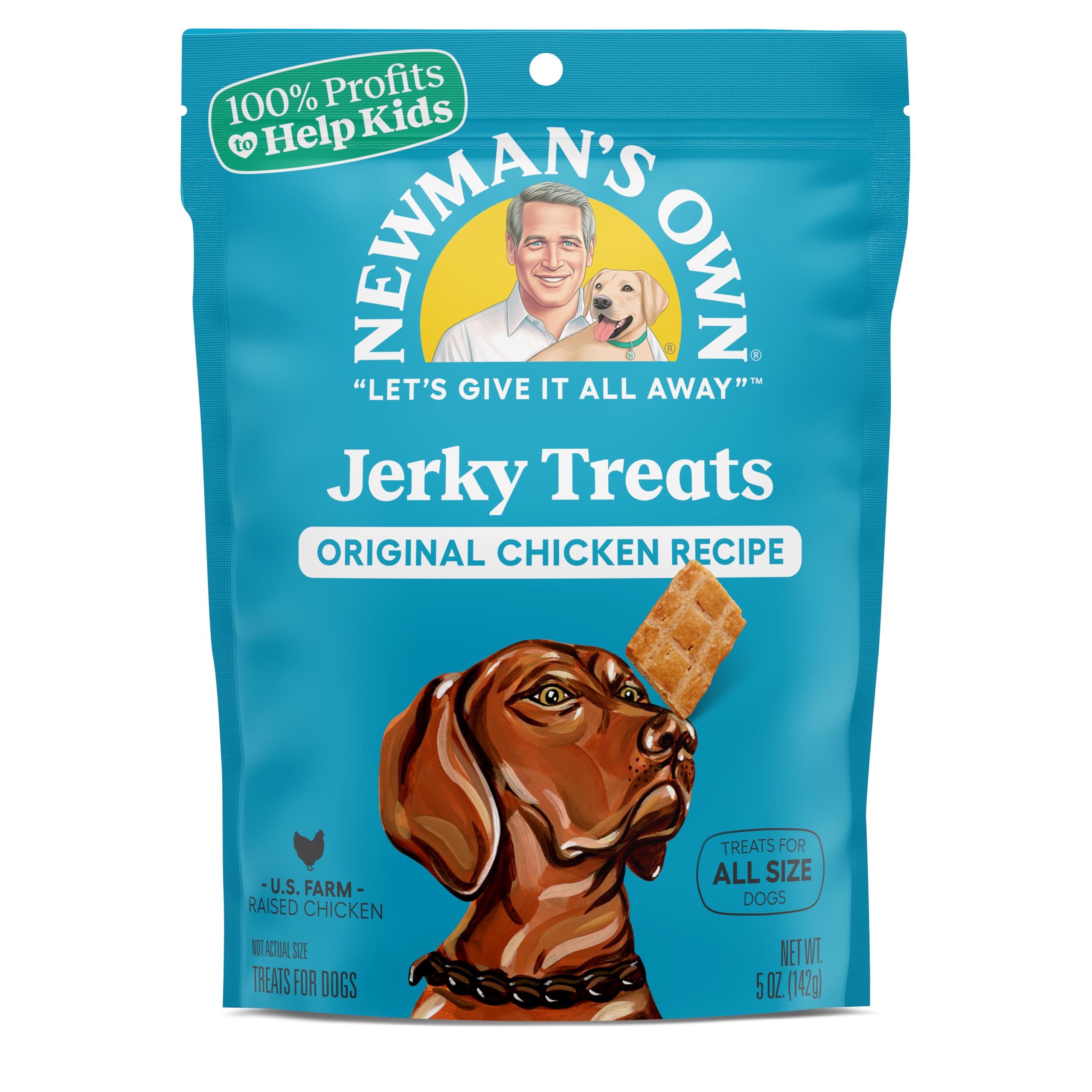 Newman s Own Jerky Treats for Dogs - Original Chicken Recipe | Made with US Farm-Raised Chicken | Grain Free | High in Protein 