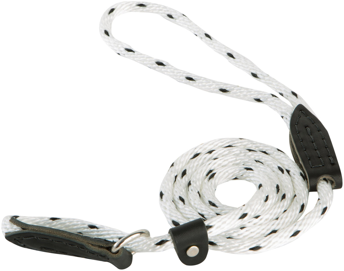 Omnipet British Rope Slip Lead For Dogs, 4', White/Black